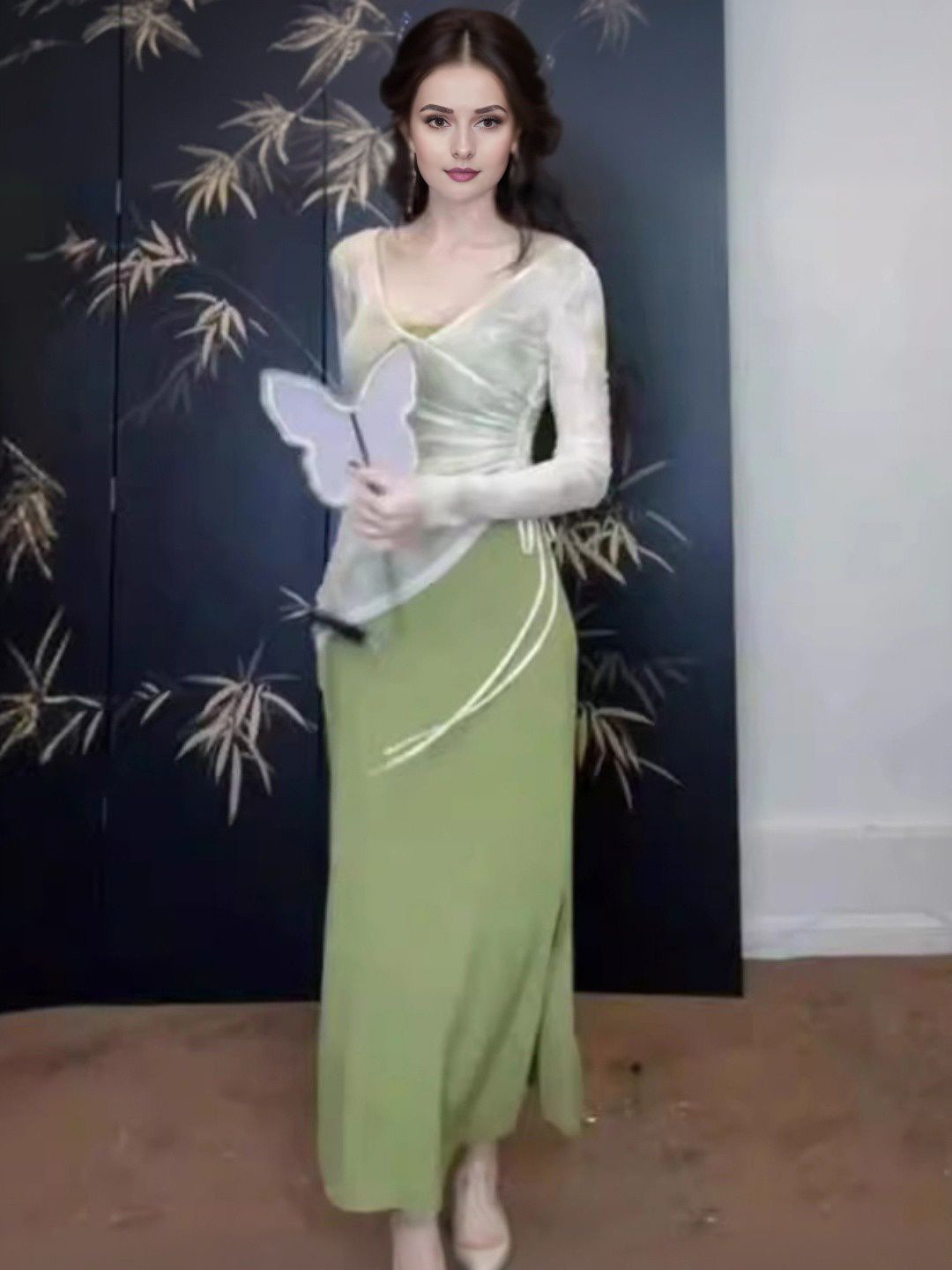 StyleCast Sheath Long Sleeve Midi Dress