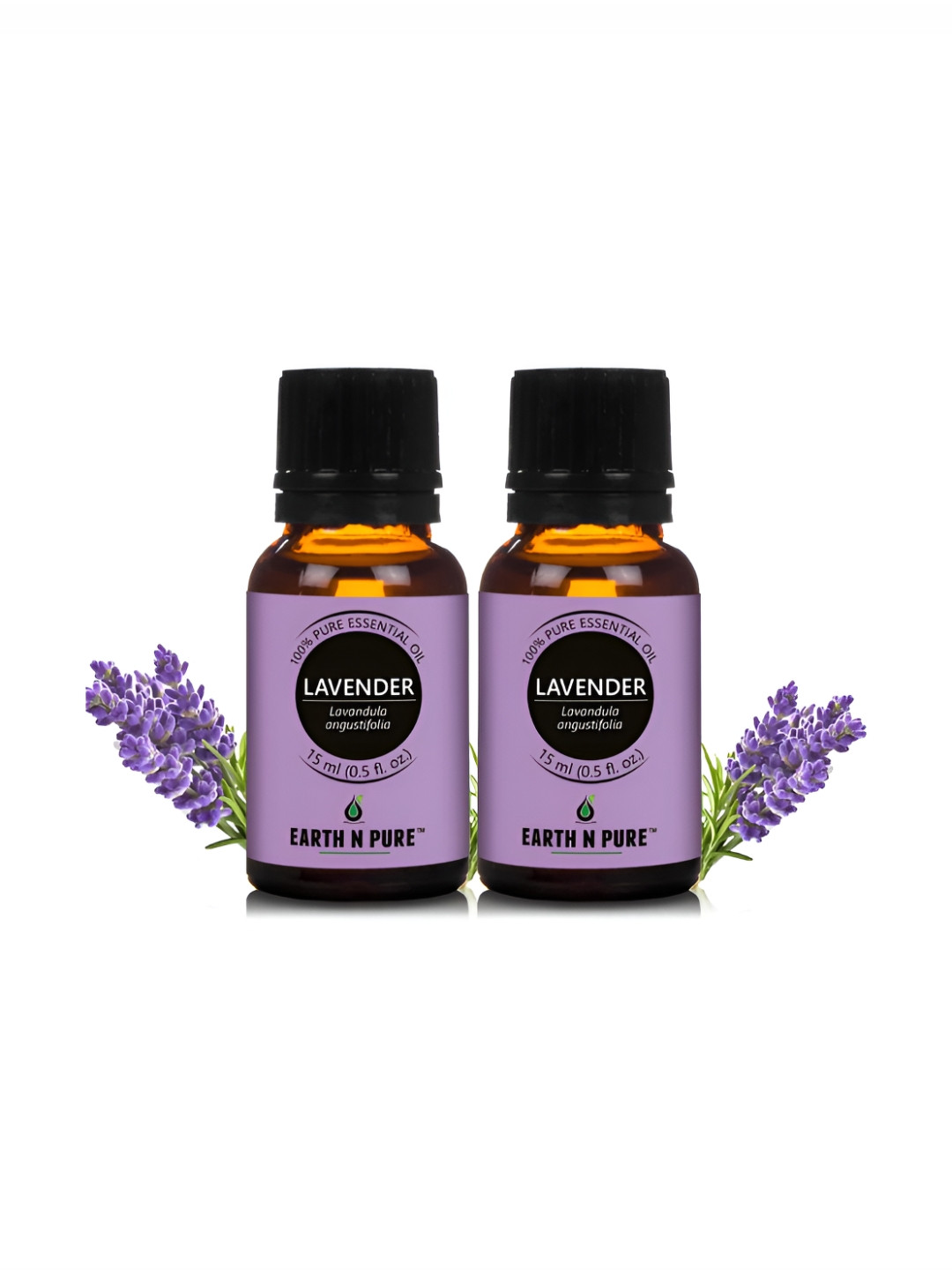 EARTH N PURE 2 Pieces Purple Lavender Essential Oil 15ml