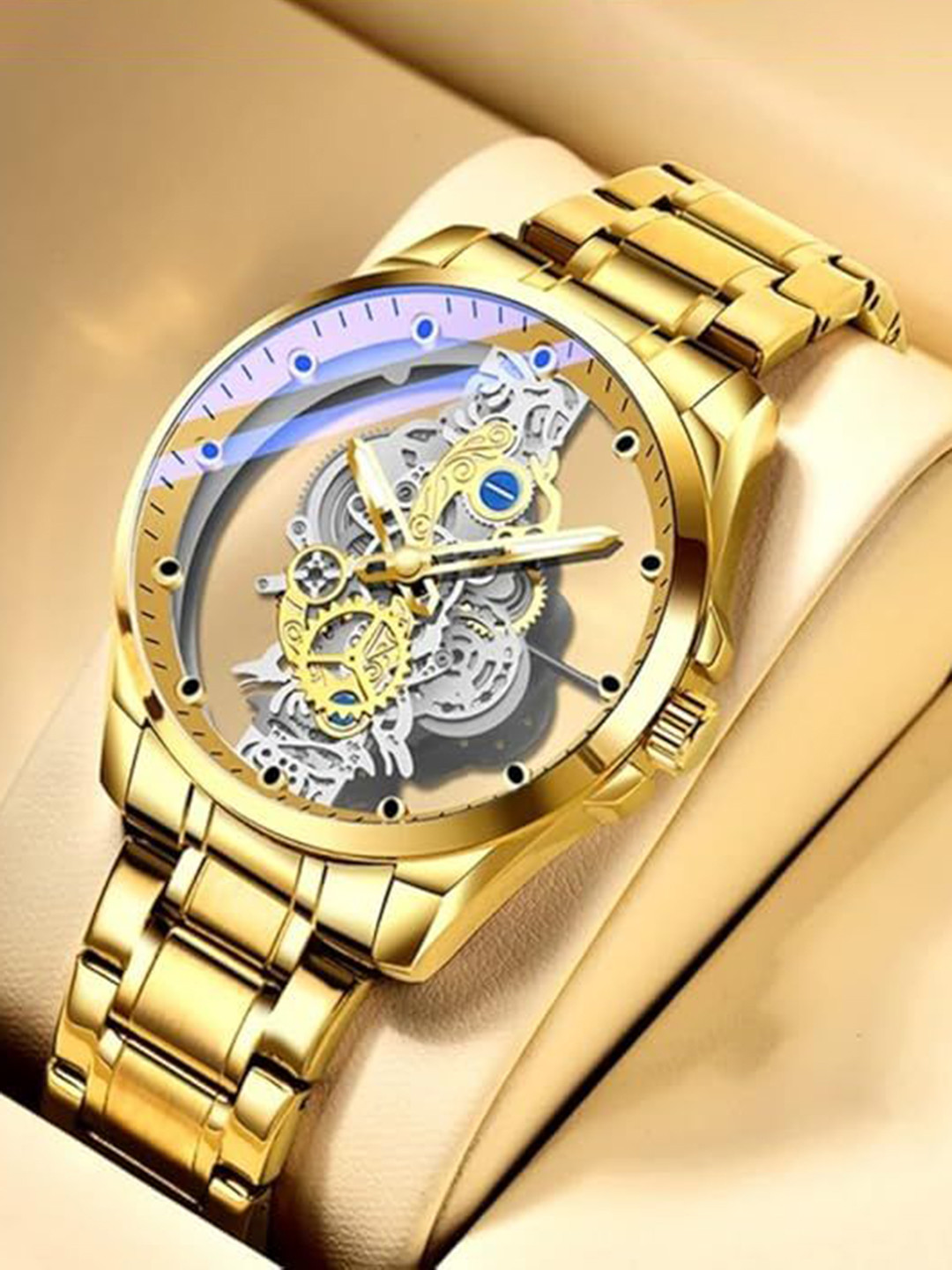 LOUISIFS Men Dial & Stainless Steel Straps Analogue Watch HGJFICCGHIDG