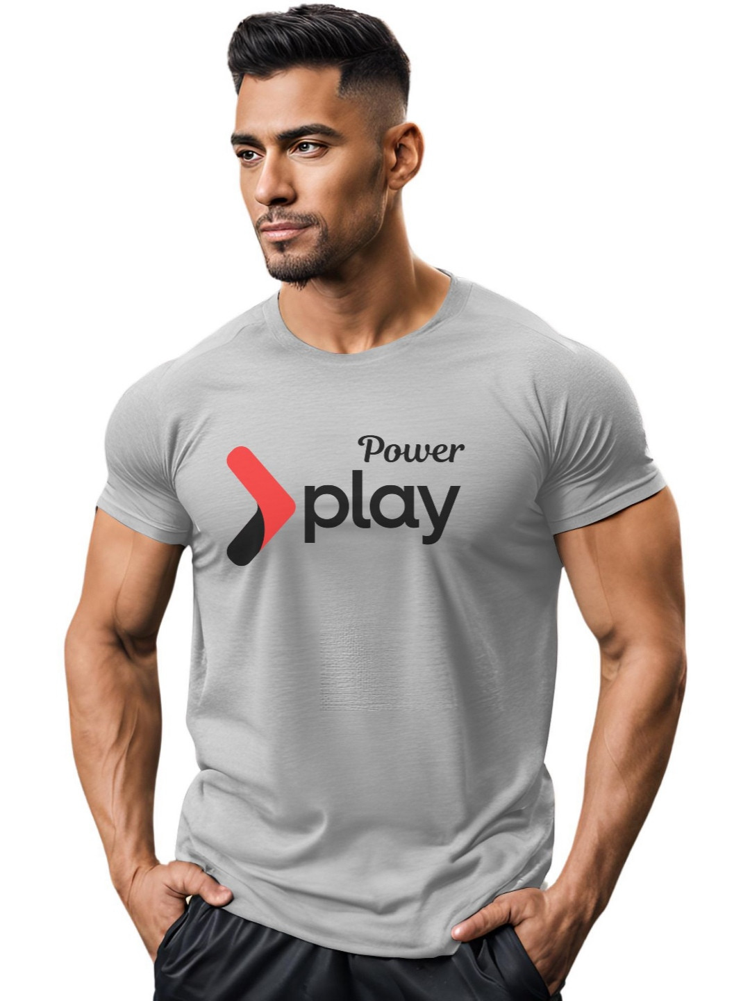 3Colors Men Moisture Wicking Applique T-shirt