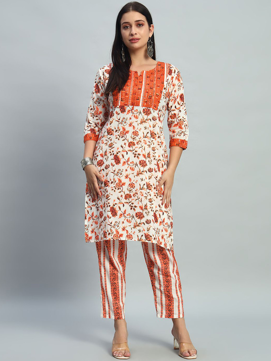 NATURE CRAFT Women Floral Printed  Kurta Sets
