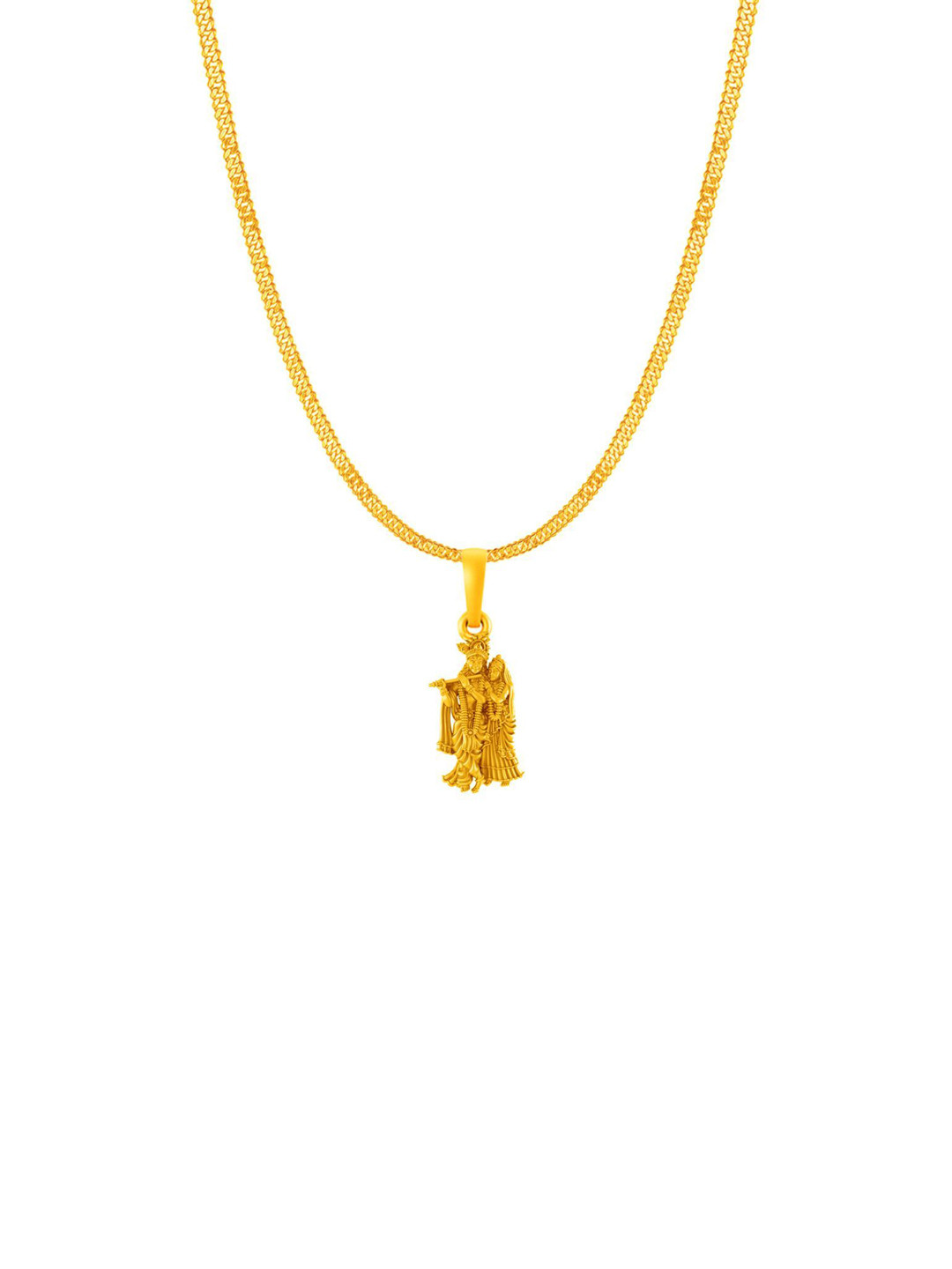 Metronaut Men 22 K Gold-Plated 925 Silver Radha Krishna Pendants with Chains