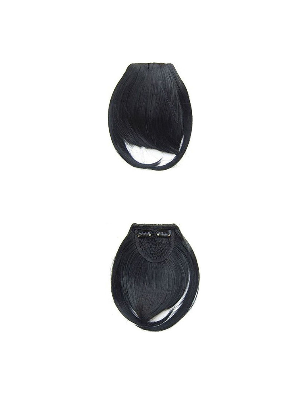 VIEWS Clip In Straight Toupee Bangs Hair Extension - Black - 7 Inch