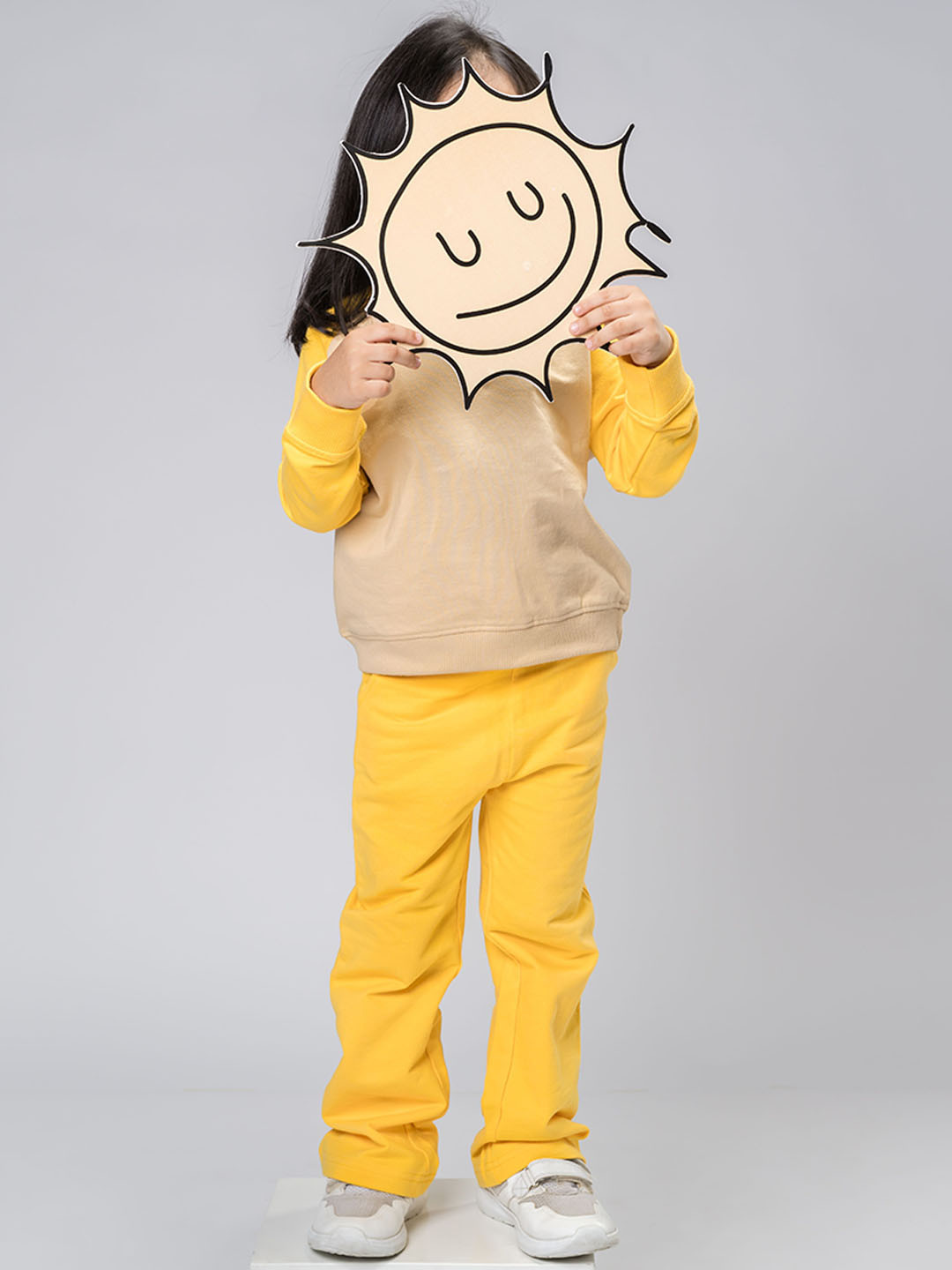 Totle Girls Cotton Mid Rise Track Pants