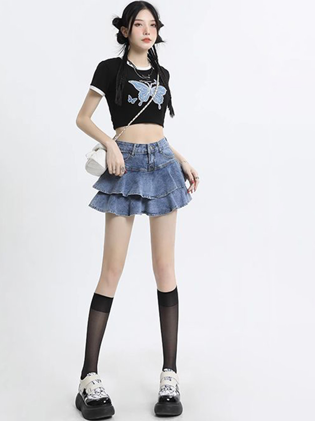 StyleCast x Revolte Flared Mini Skirt