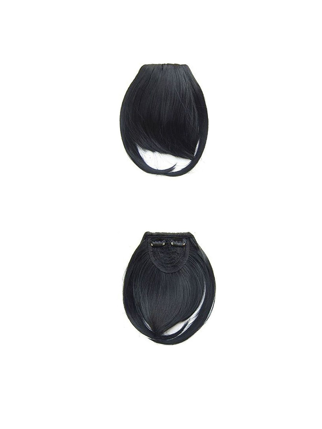 VIEWS Clip In Straight Toupee Bangs Hair Extension - Black - 7 Inch