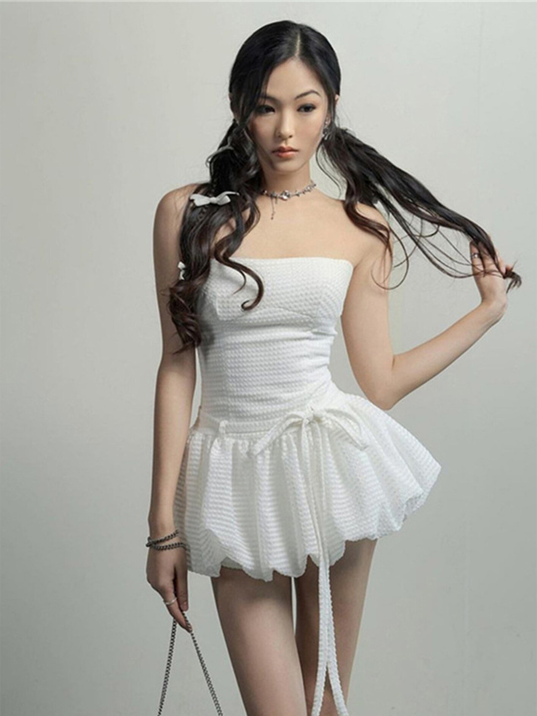 LULU & SKY Cold-Shoulder A-Line Dress