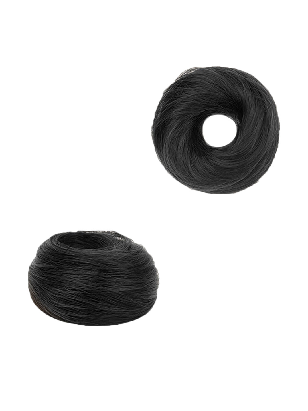 VIEWS Clip In Wavy Bun Hair Extension- Black