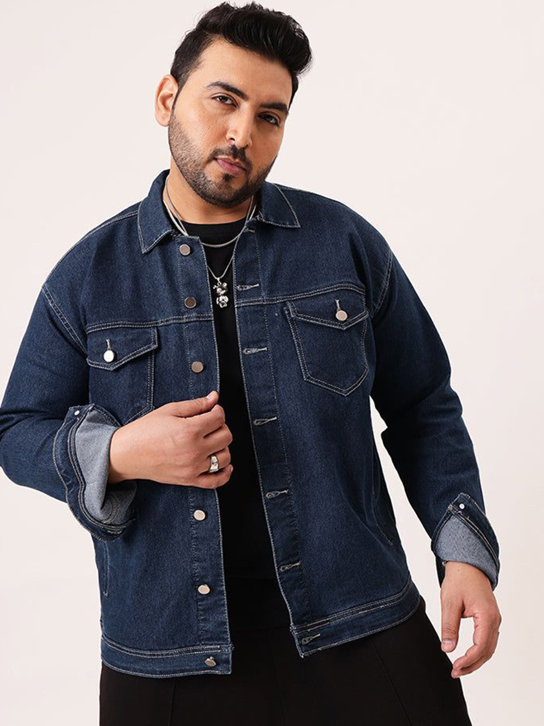 UNSTD Men Plus Size Denim Jacket