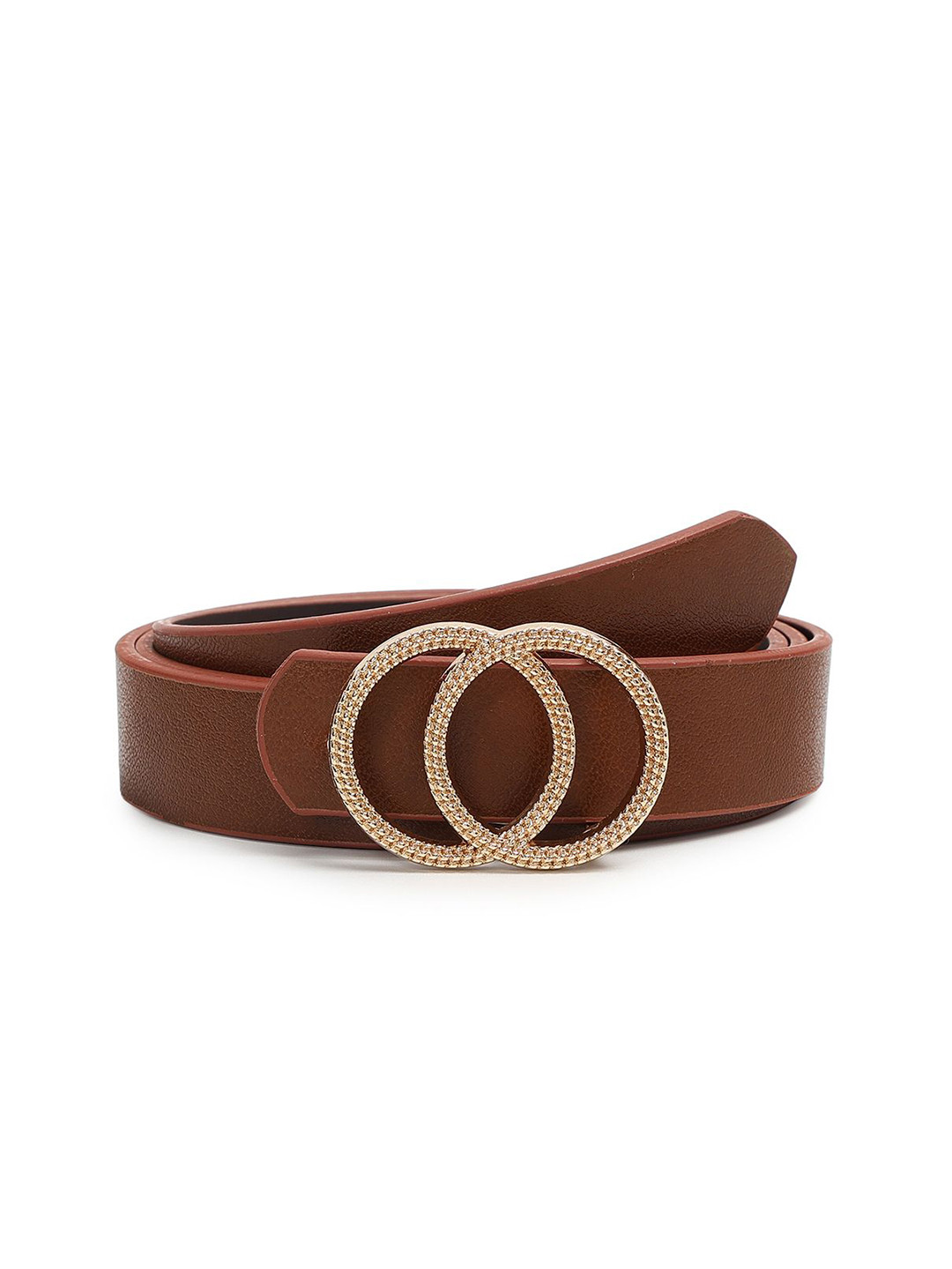 CRUSSET Women PU Embellished Belt With Push Pin Closure
