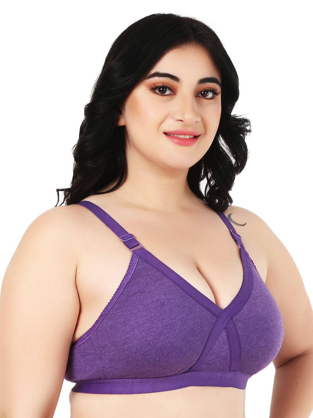 Designer Bugs Women Plus Size Full Coverage Non-Wired Bra