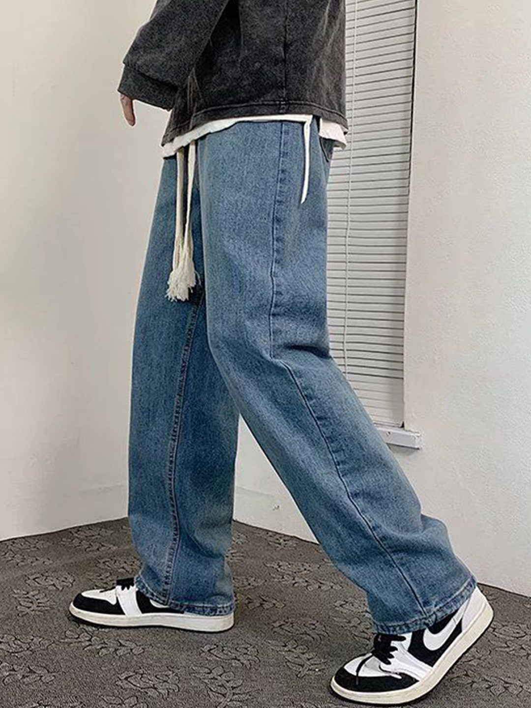 StyleCast Men Light Shade Wide Leg Stretchable Jeans