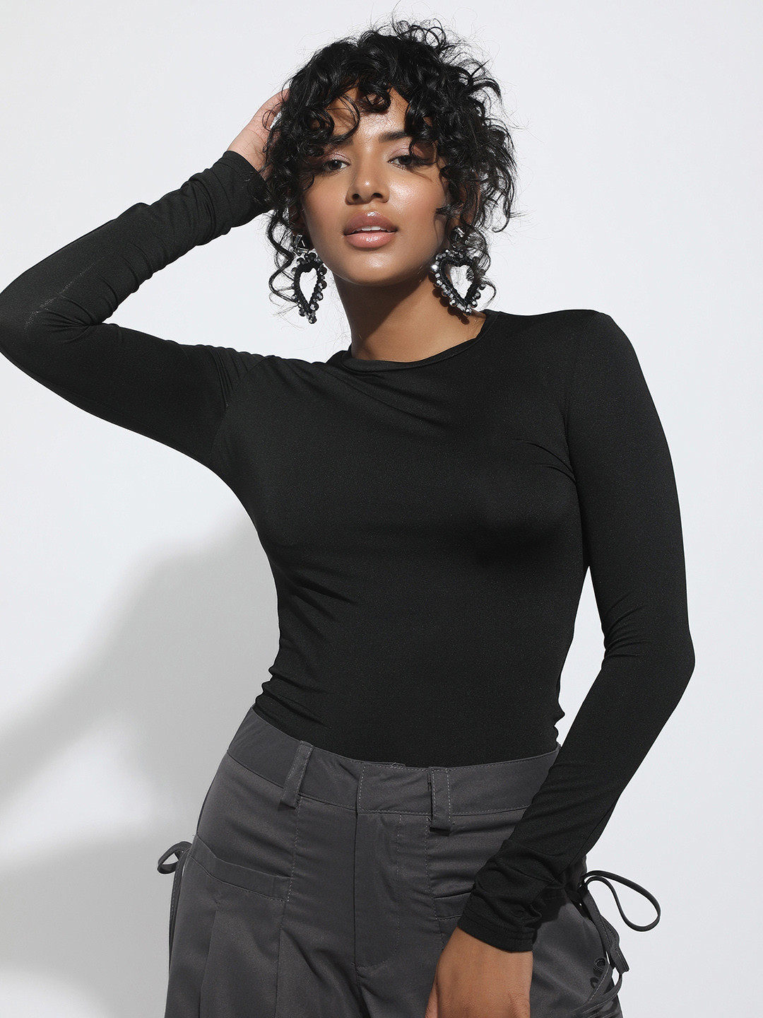 LULU & SKY Boat Neck Long Sleeves Top