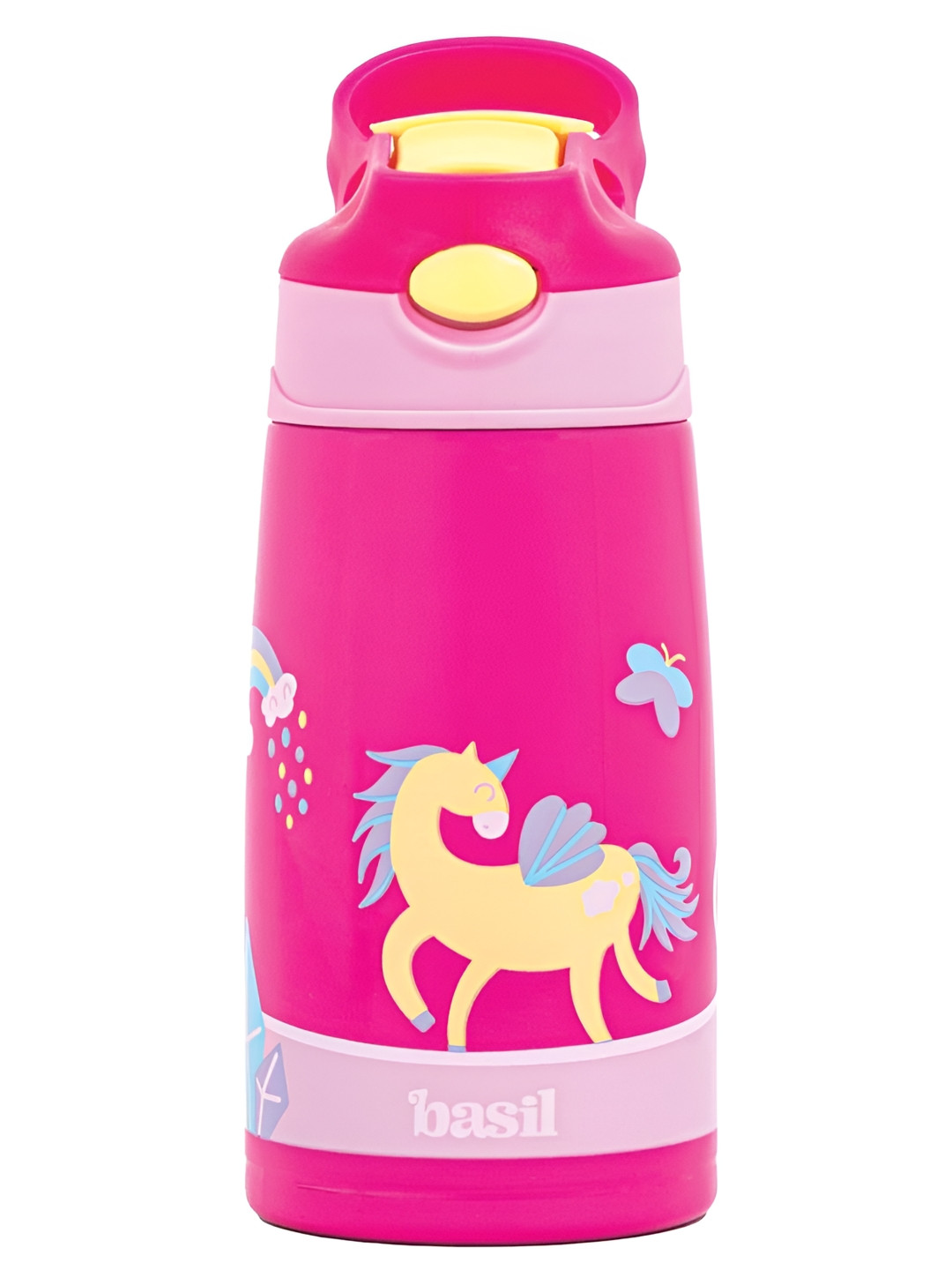 BASIL Pink Conversational Stainless Steel Spill Proof Sipper - 430ml