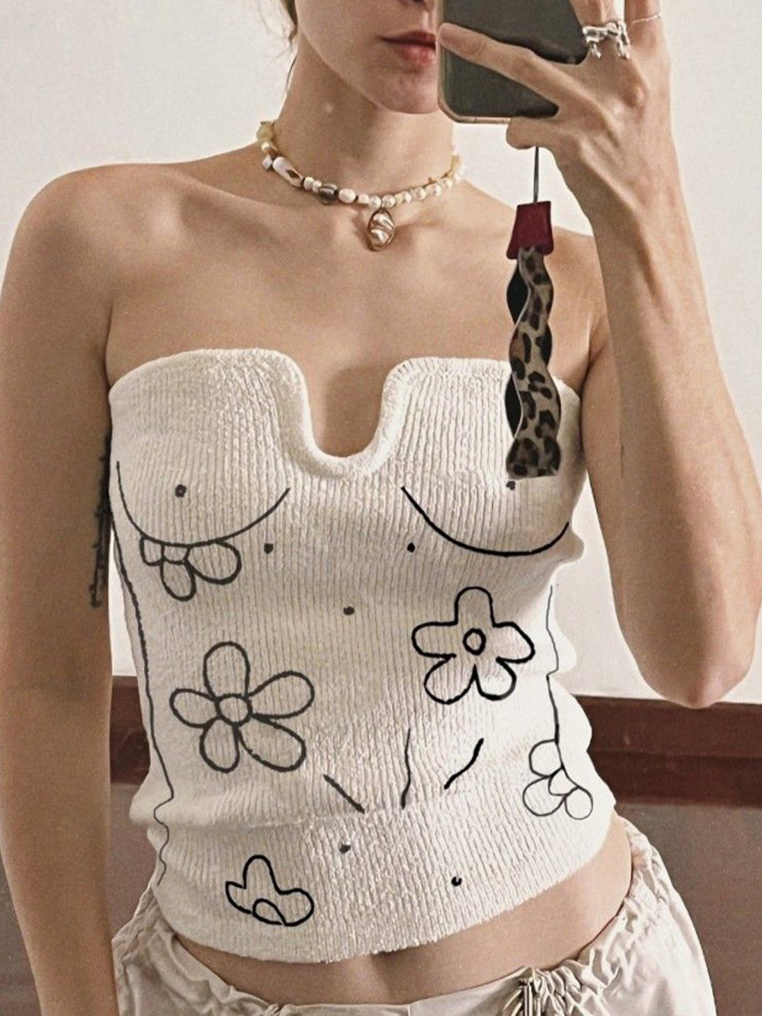 StyleCast Print Tube Crop Top