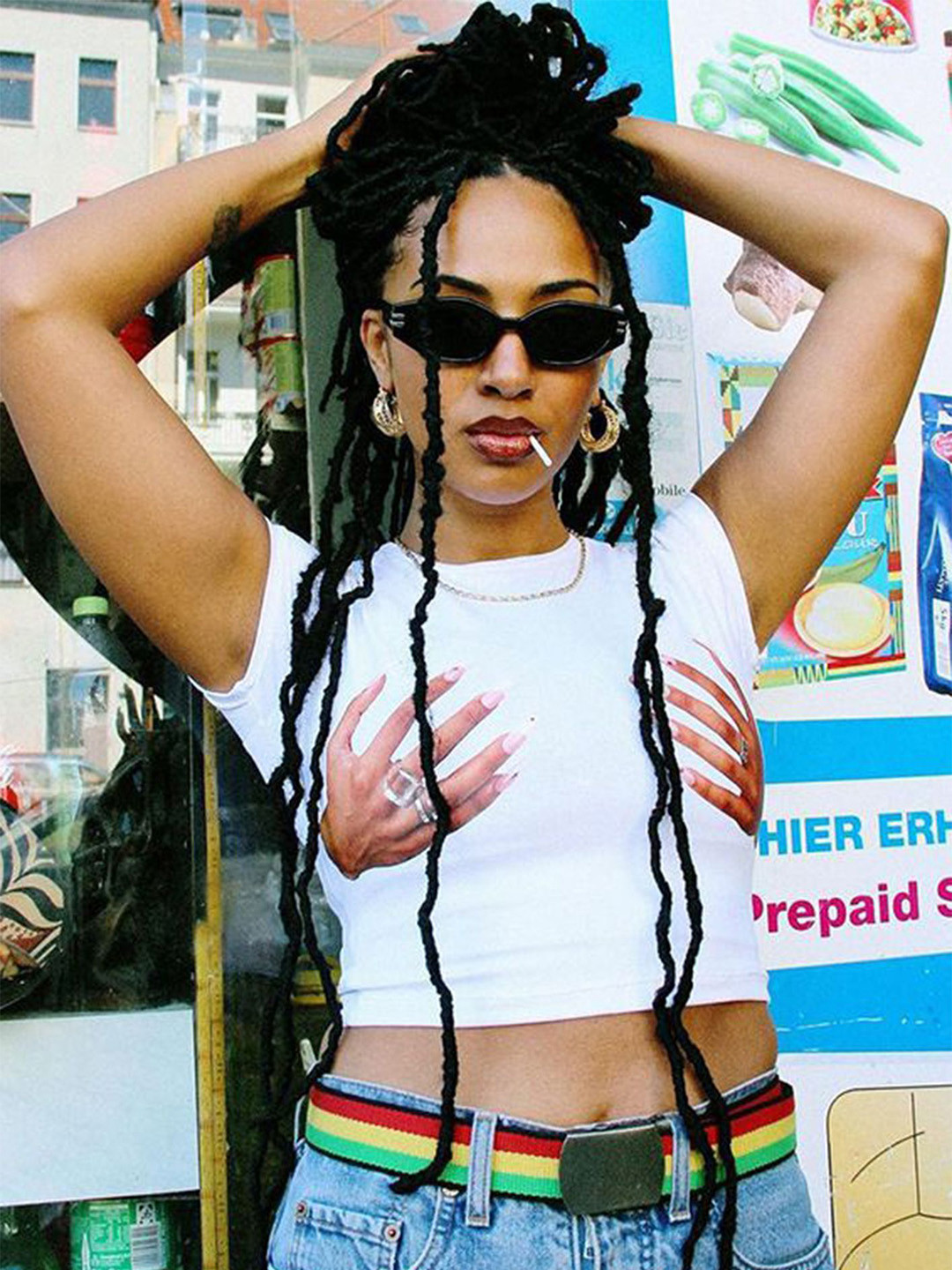 LULU & SKY Graphic Crop Top