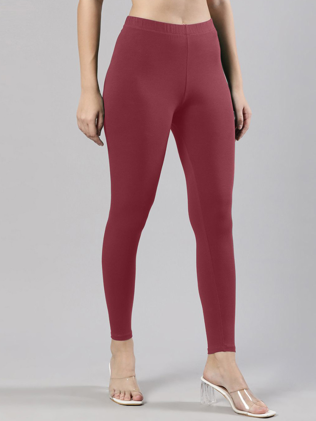 Femmora  Above Ankle Length Legging, , For Women, Dark Brick,Pack of 1