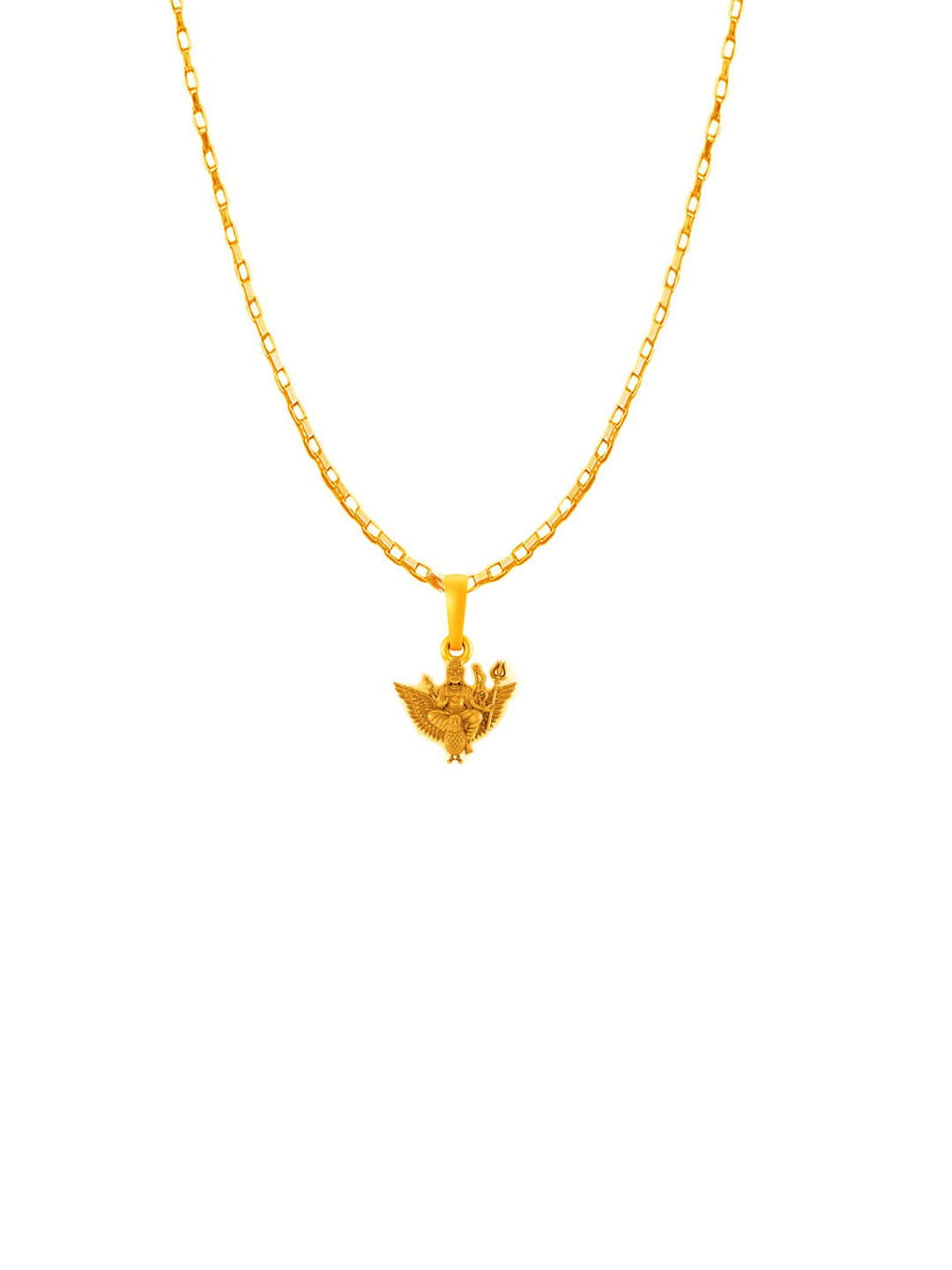 Metronaut Men 22KT Gold-Plated Shani Dev Shaped Pendant With Chain