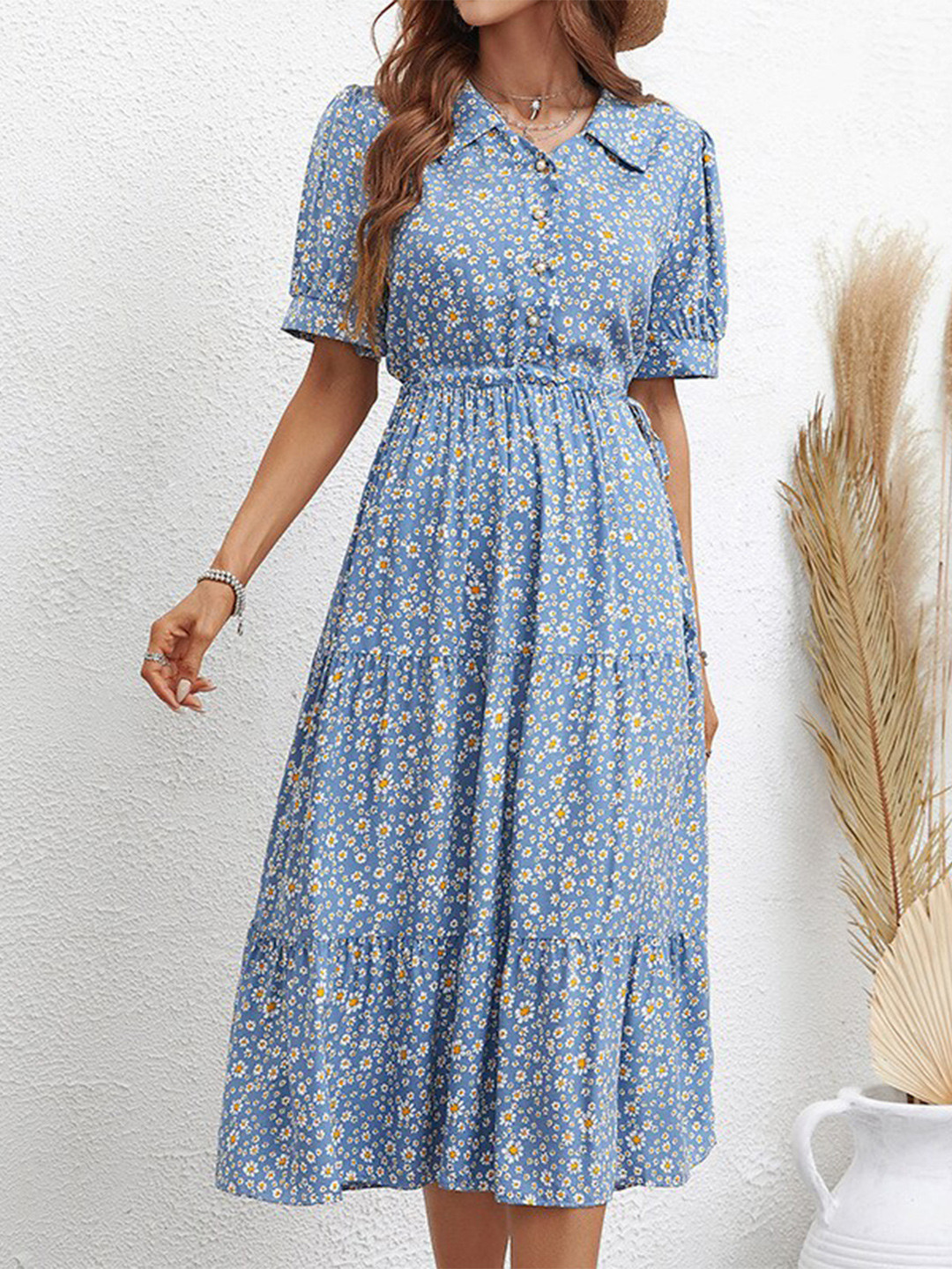 StyleCast Women Floral Printed  Fit and Flare Midi Dress