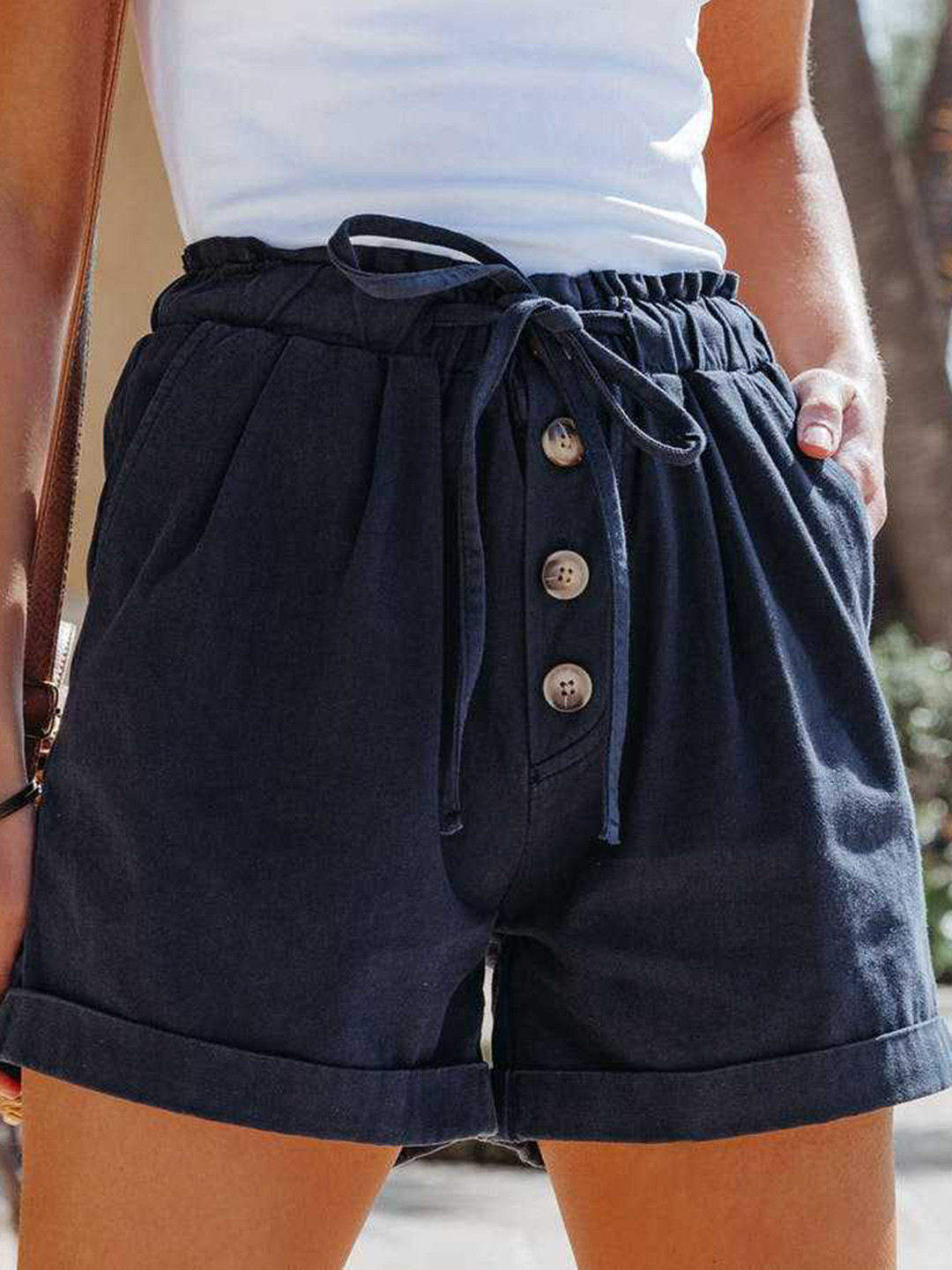 StyleCast Women Mid-Rise Cargo Shorts
