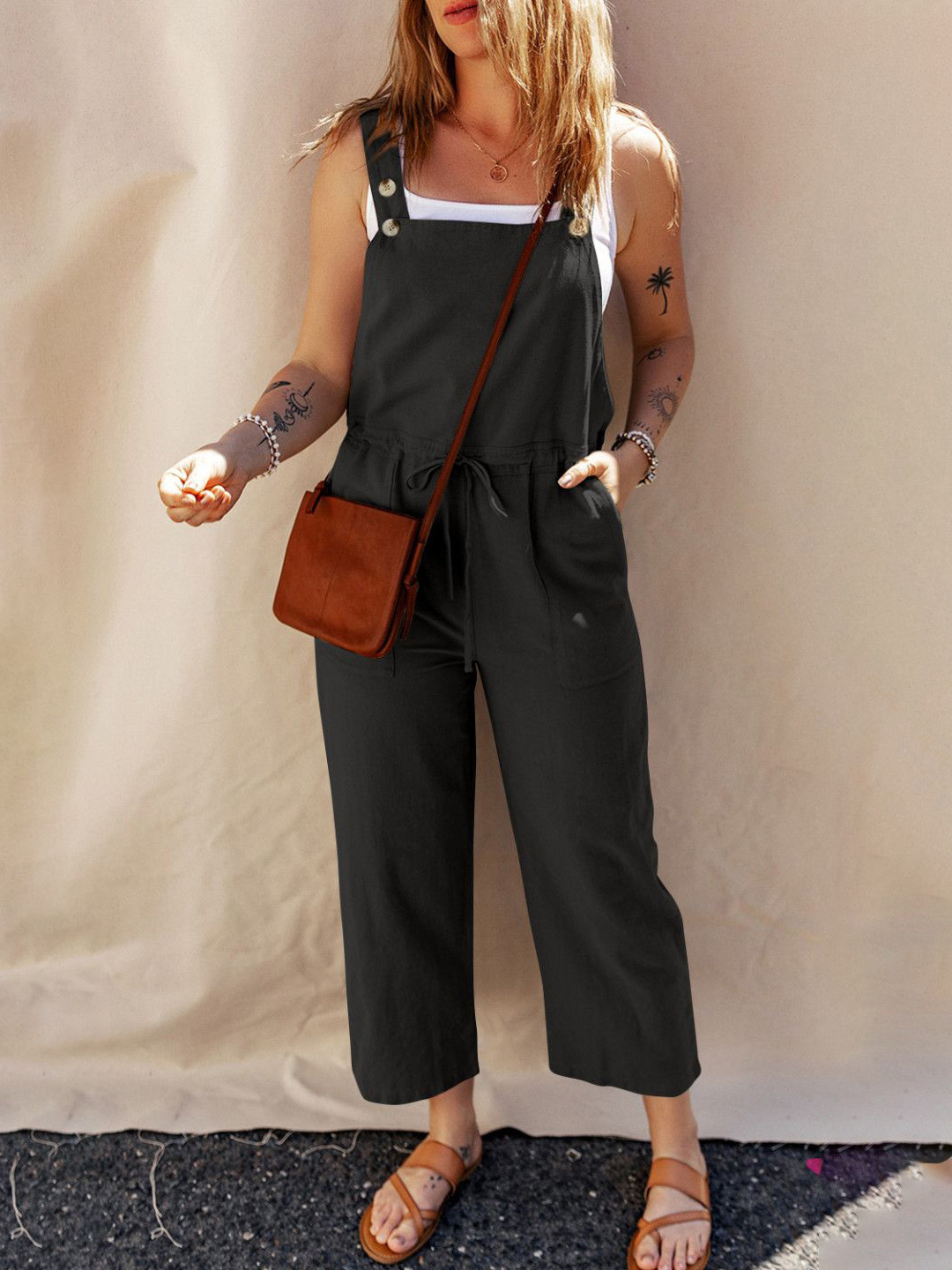 StyleCast Women Straight Leg Ankle Length Dungaree
