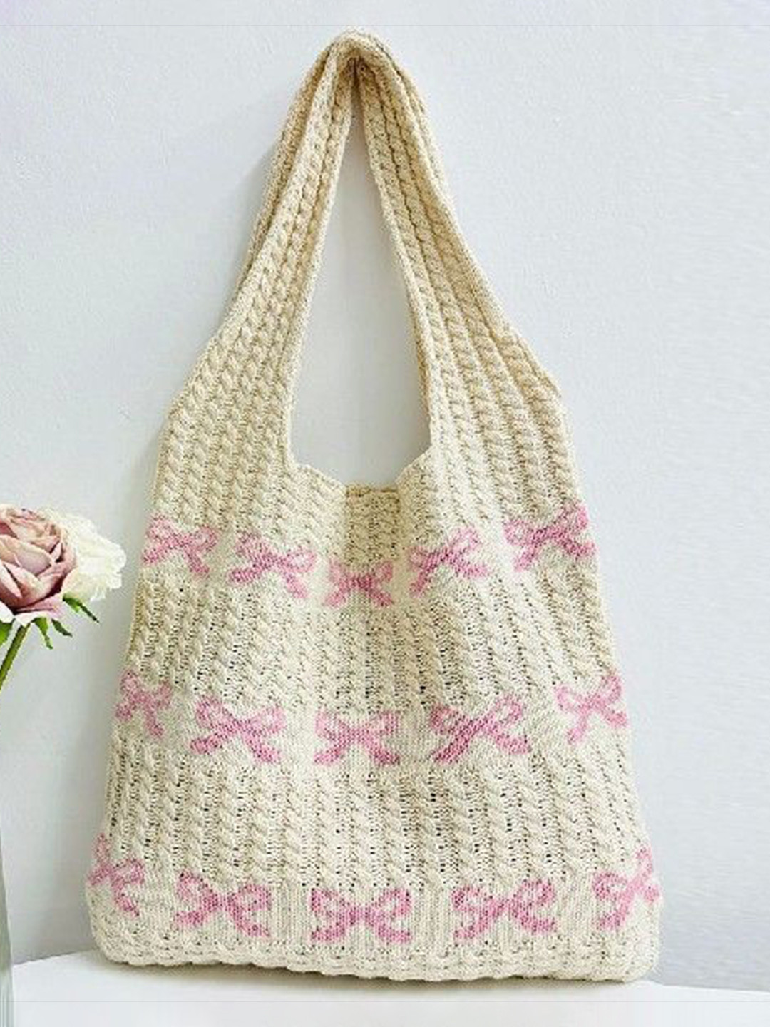 StyleCast x Revolte Bow Printed Shopper Shoulder Bag