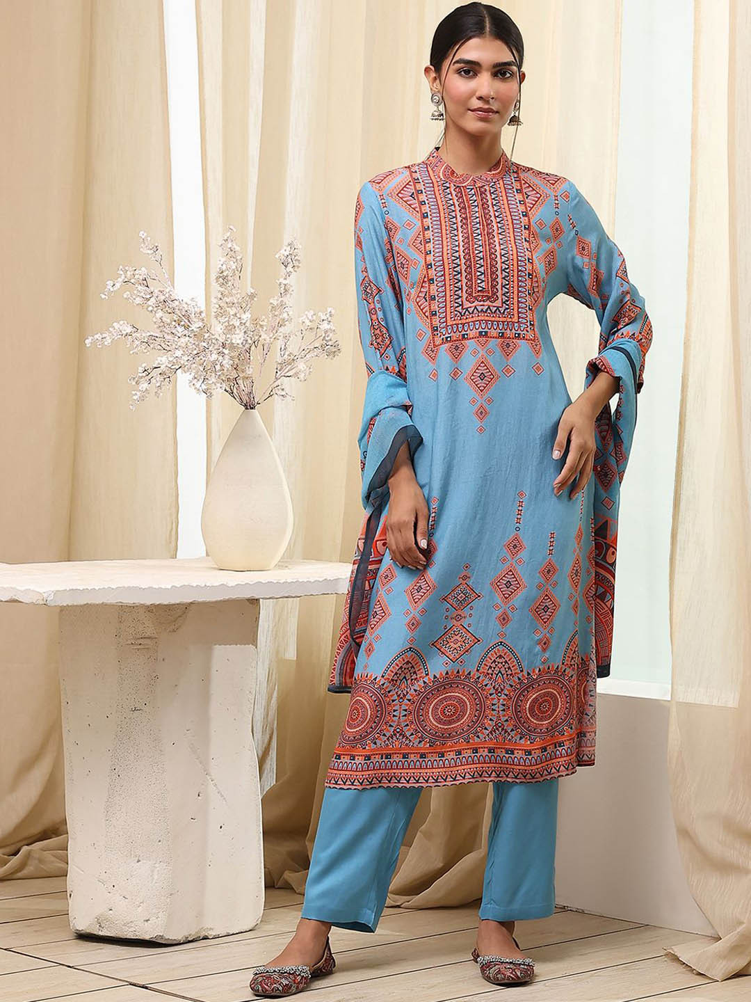Biba Women Geometric Kurta Sets