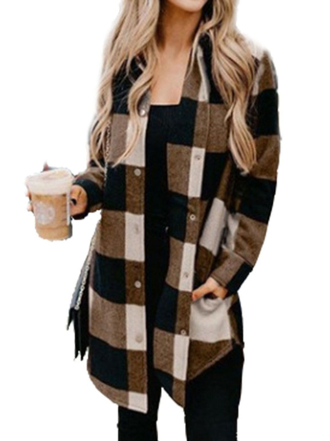 StyleCast Women Spread Collar Checked Casual Relaxed Fit Shirt