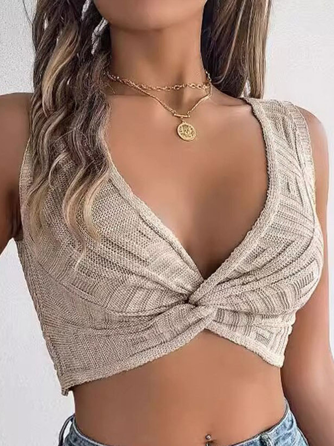 StyleCast x Revolte Crochet Bralette Crop Regular Top