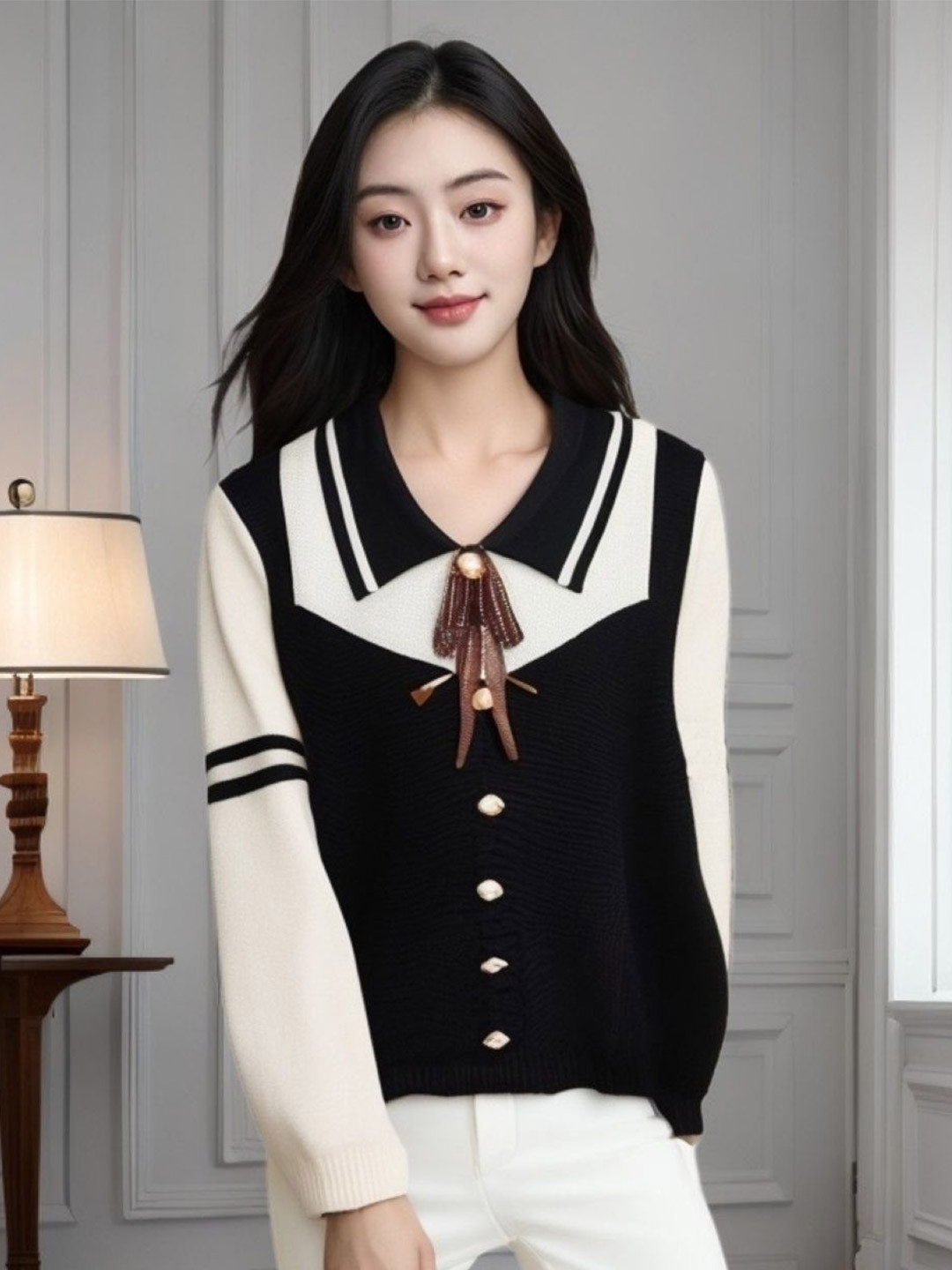 KPOP Women Colourblocked Tops