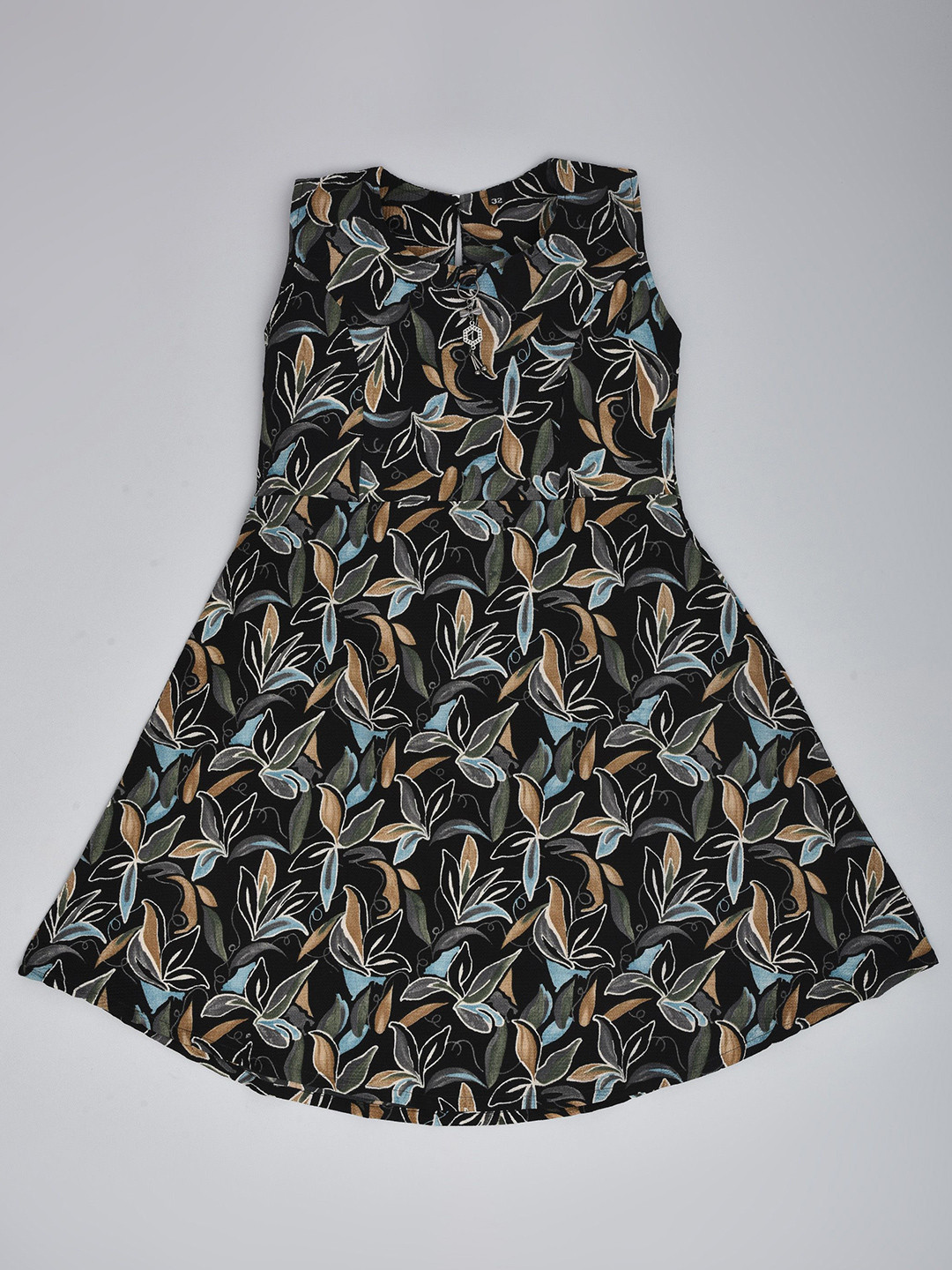 we11 Print Chiffon Fit & Flare Dress