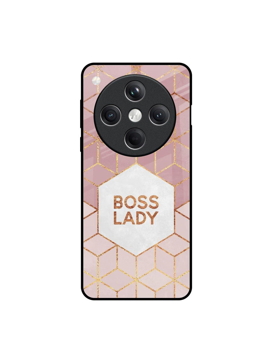 QRIOH Quirky Printed Oppo Find X8 5G Boss Lady Glass Back Case Mobile Accessories