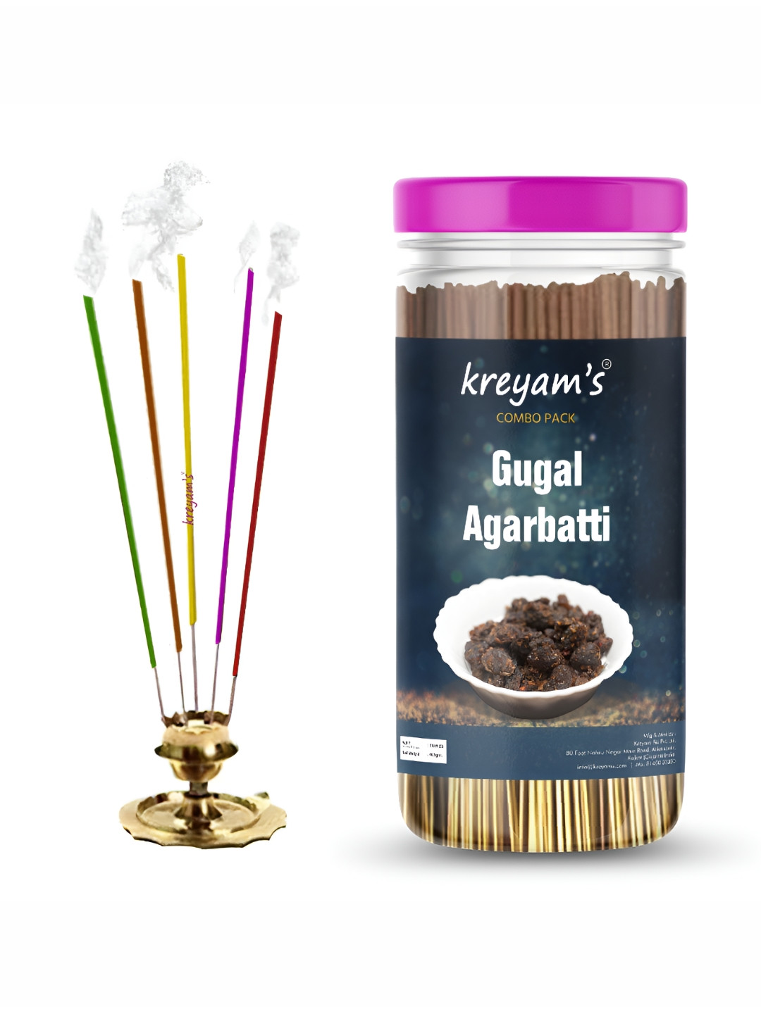 kreyam's Brown Wood Gugal Incense Sticks