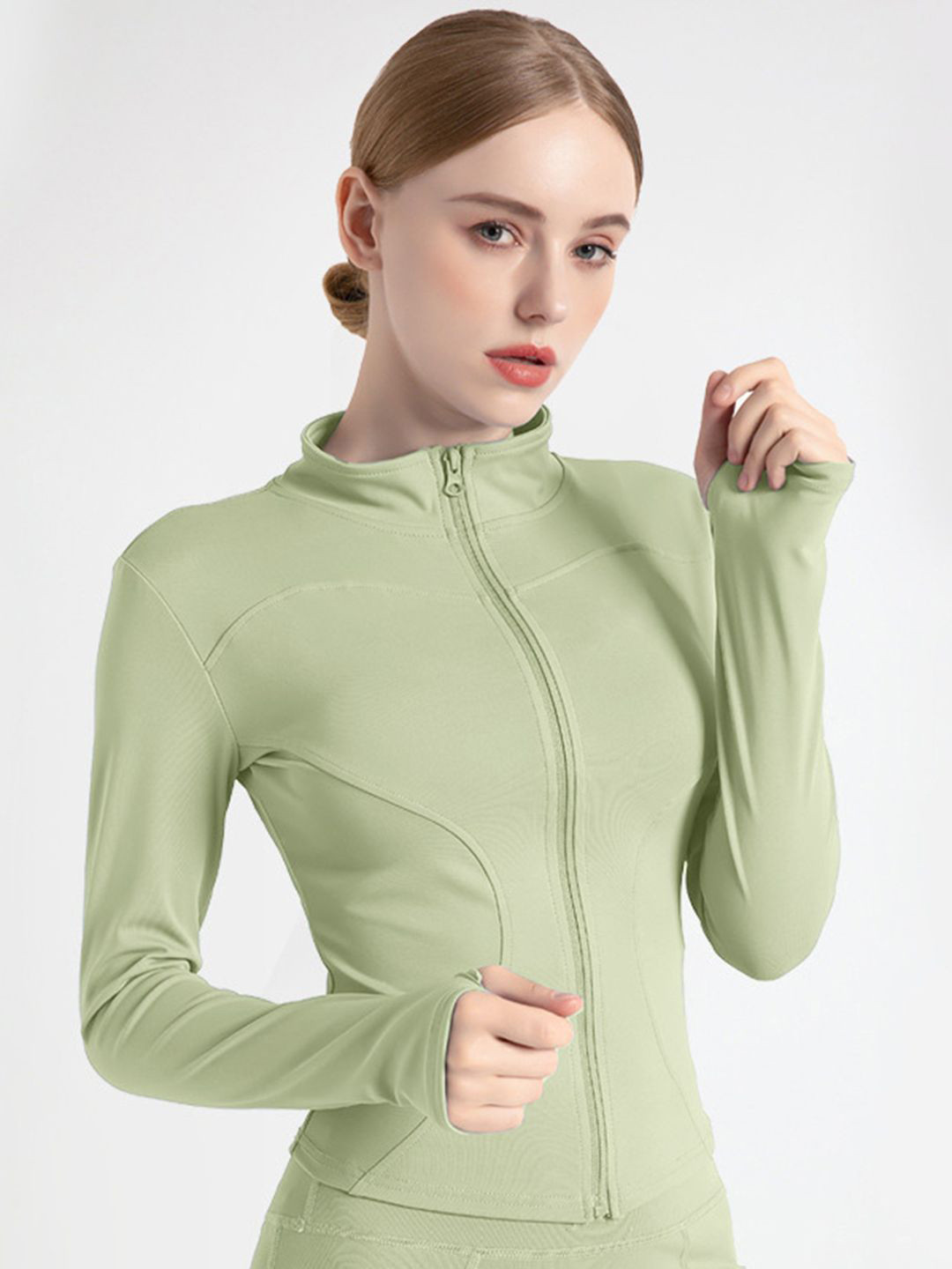 StyleCast Flex Women Mock Collar Lightweight Yoga Sporty Jacket