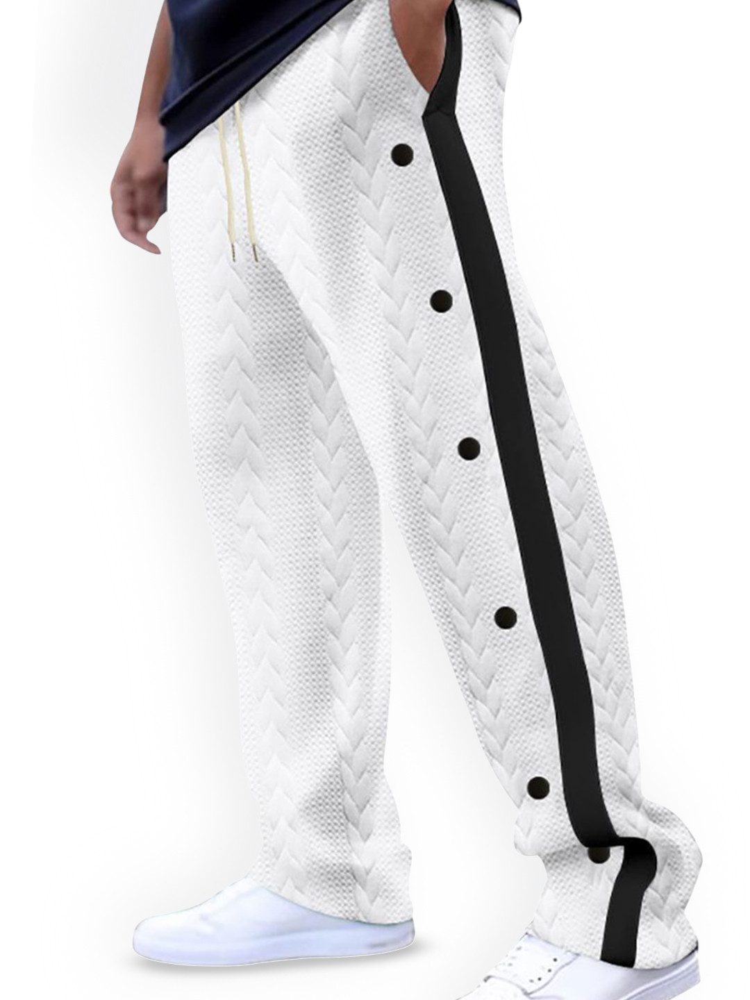 StyleCast x Revolte Men Striped Side Stripe Joggers