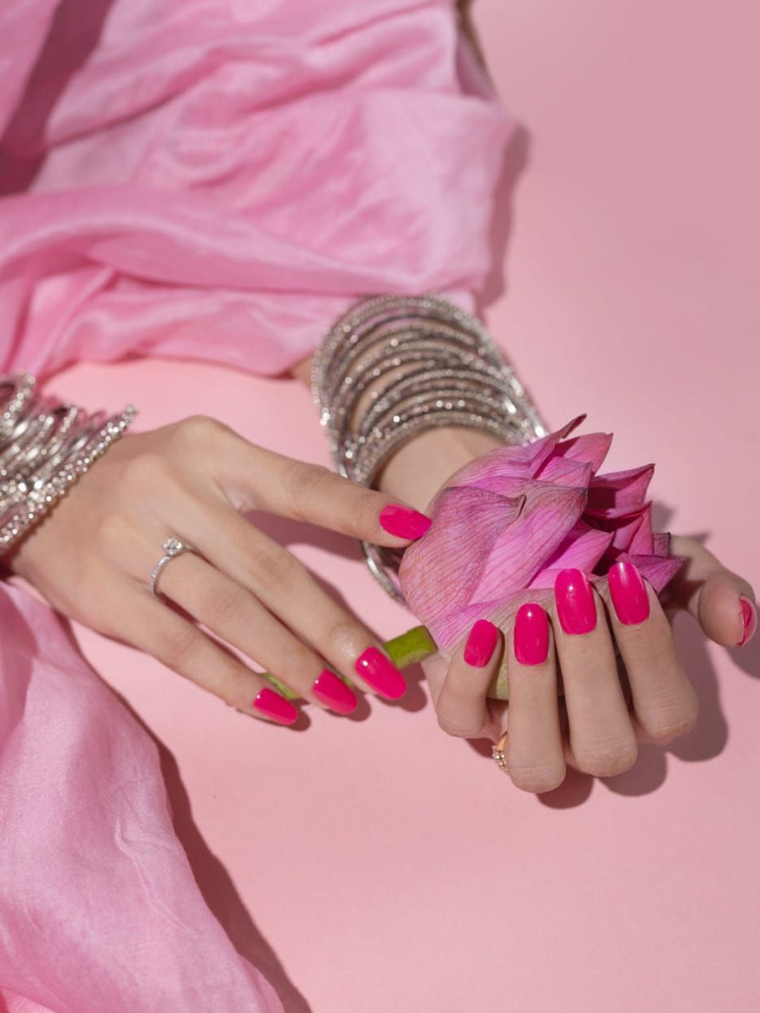 AMOK STORE Set Of 12 Stick On Artificial Nails With Wooden Stick, Manicure Stick & Glue