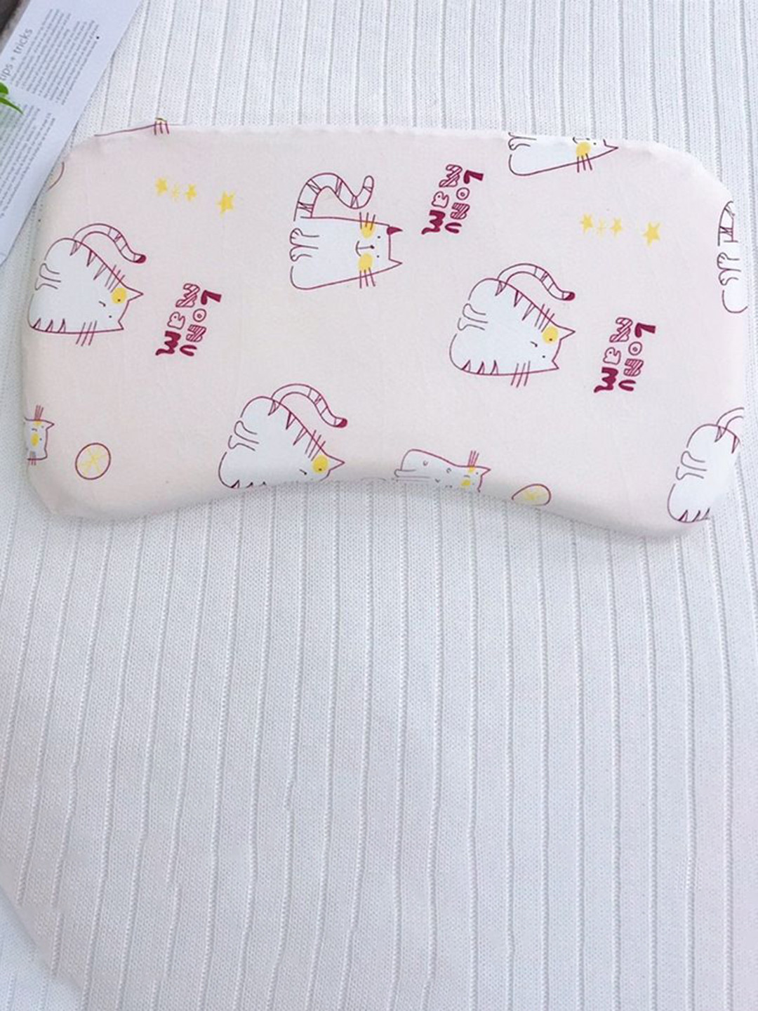 SPEN CANDELS Kids White & Blue Baby Neck Support Pillow