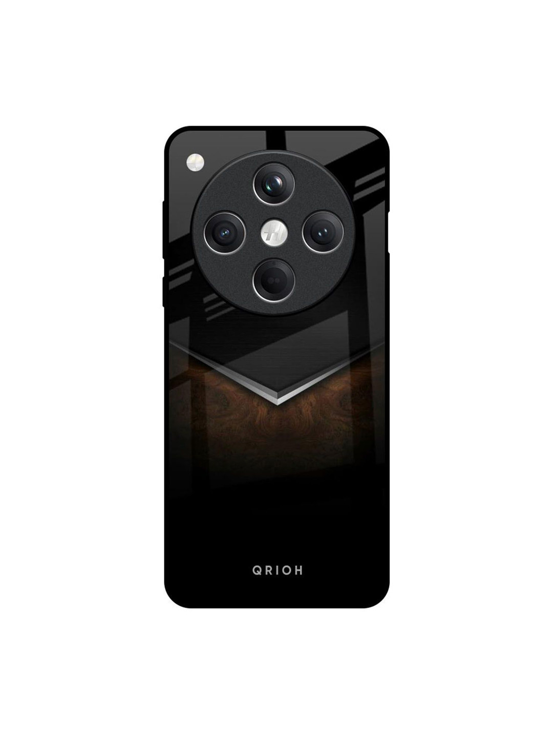 QRIOH Quirky Dark Walnut Oppo Find X8 5G Real Glass Back Case