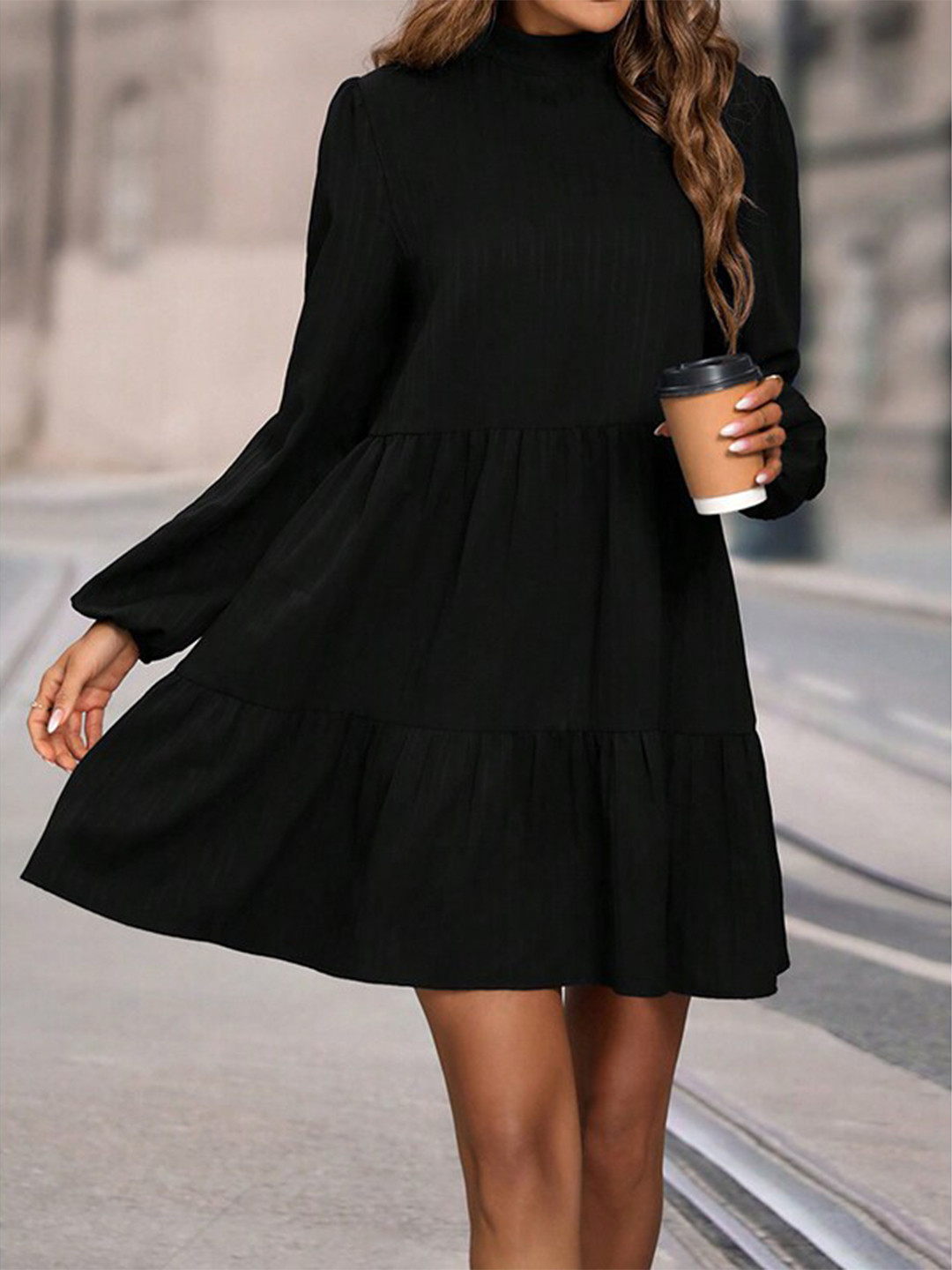 StyleCast x Revolte Tiered Fit & Flare Dress