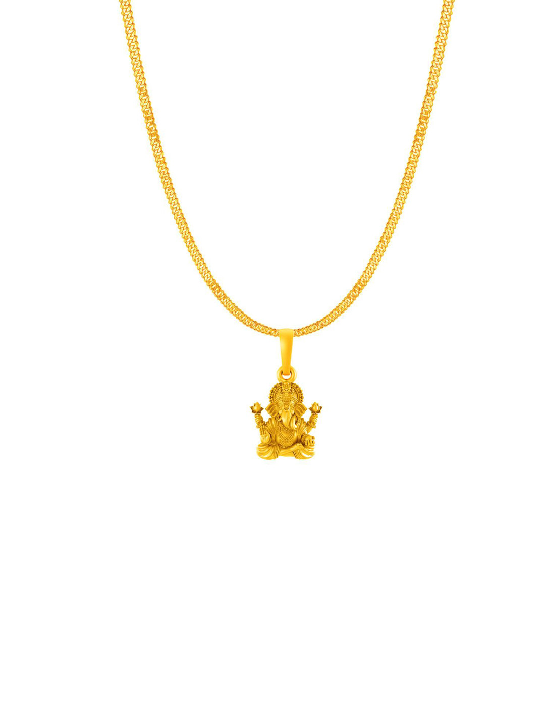 Metronaut 925 Silver 22KT Gold-Plated Ganesh Pendants With Box chain