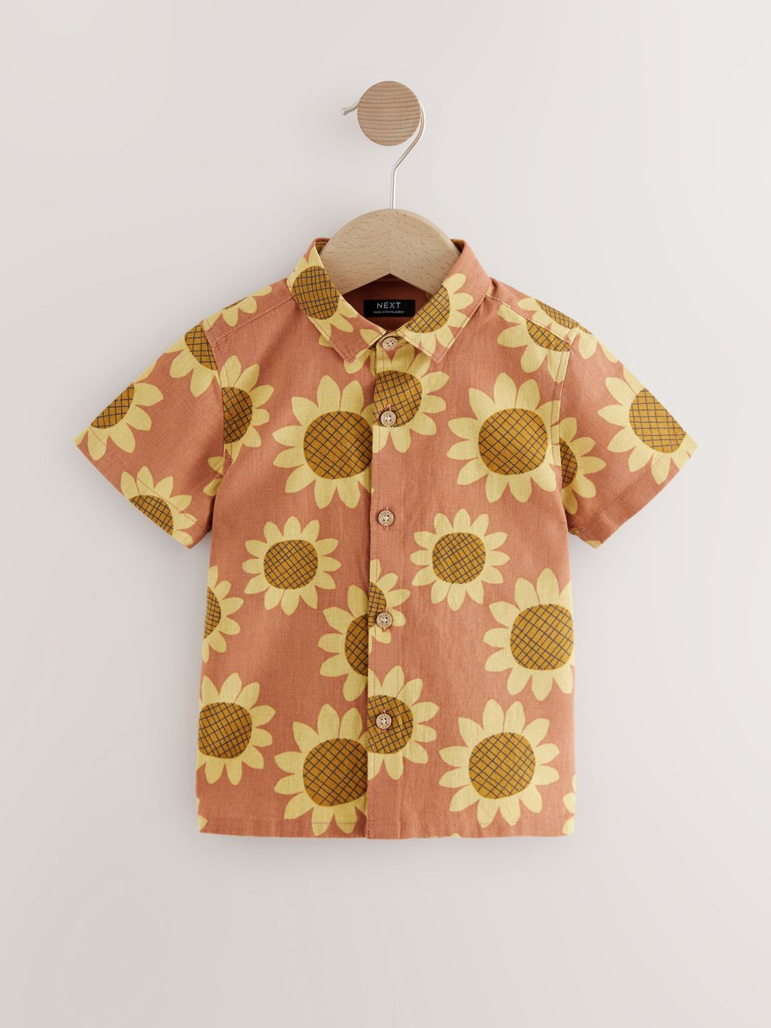 NEXT Boys Cotton Linen Floral Printed Casual Shirt