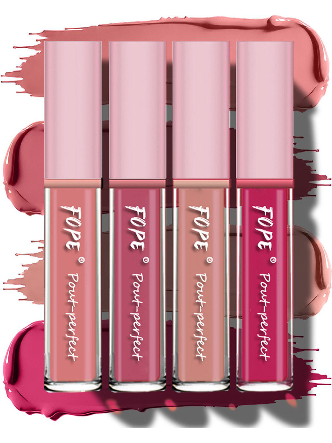 FOPE Pout Perfect Set Of 4 Long Lasting Matte Liquid Lipstick - 4ml Each 02 - 03 - 06 - 09