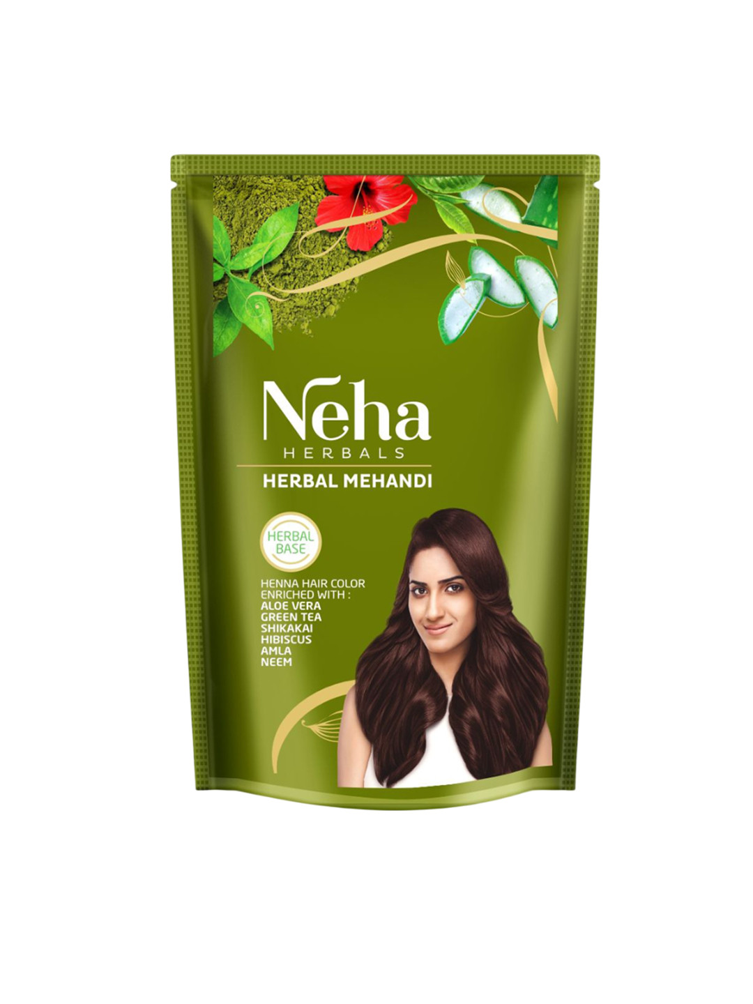 Neha Herbal Hair Color With Amla & Aloe Vera - 500 g - Brown