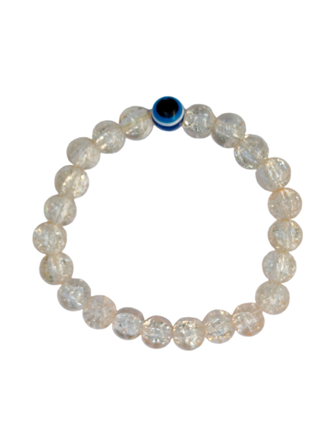 MAATIR DESIGNS Unisex Evil Eye Crystals Beaded Elasticated Bracelet