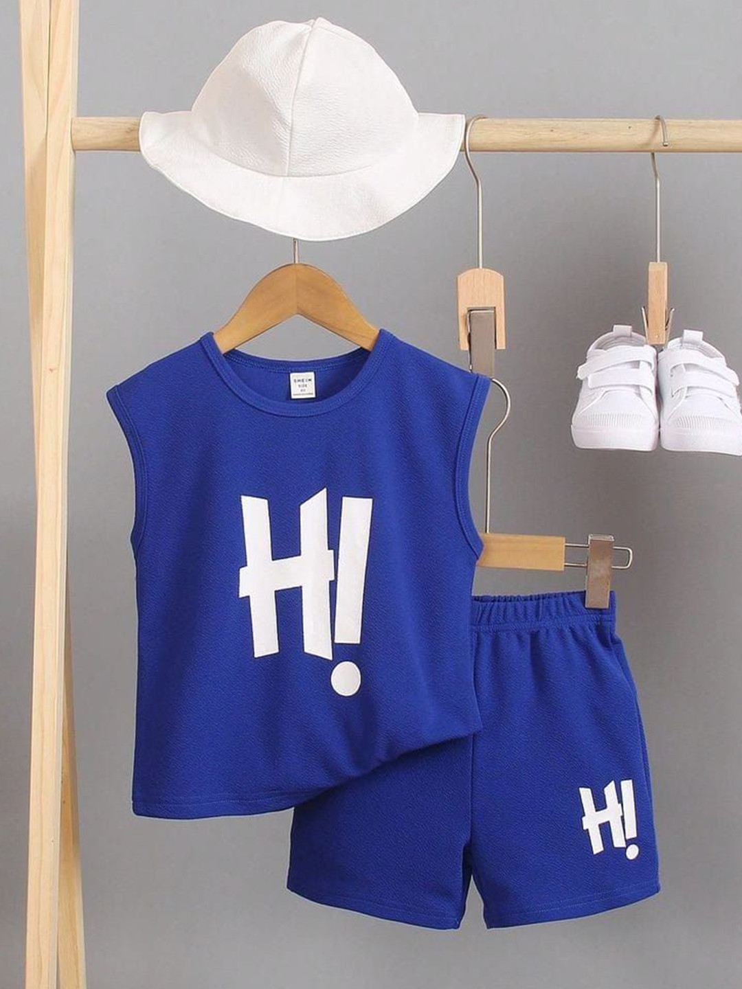 JIM Trend Kids Printed Round Neck T-shirt With Shorts