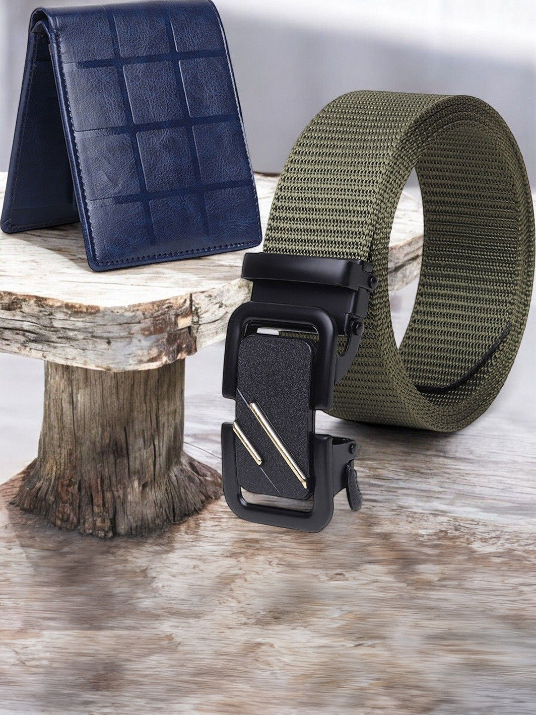 The Roadster Lifestyle Co Men Belts and Wallet Gift Set