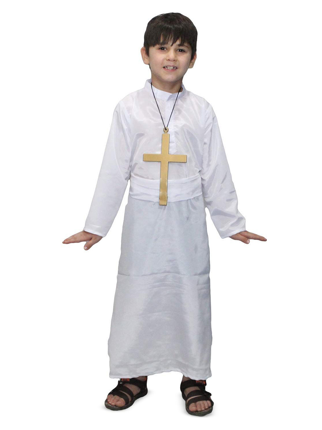 Kaku Fancy dresses Boys Mandarin Collar Shirt With Skirt