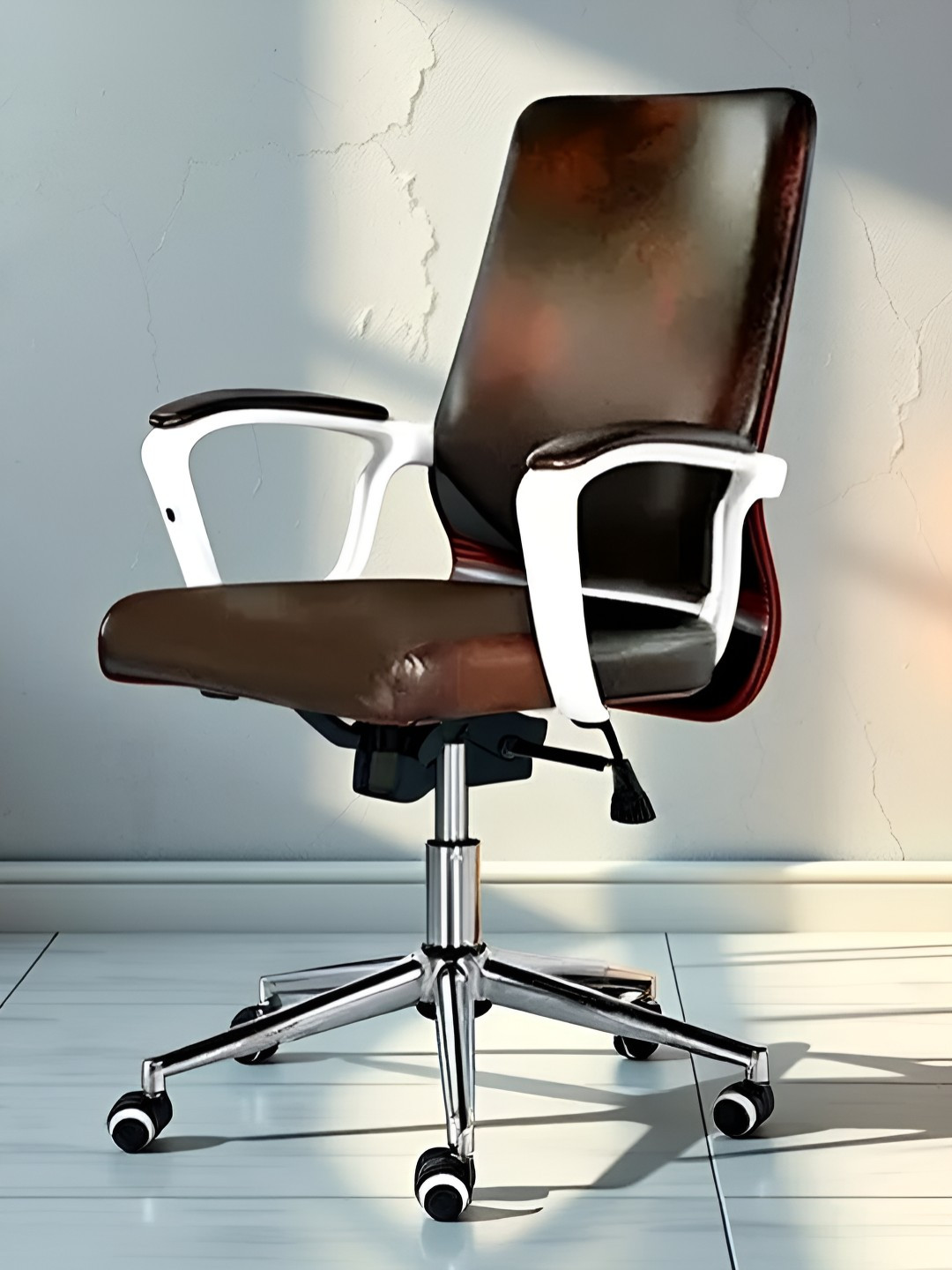 Royaloak Naples Italian Brown Computer Study Chair