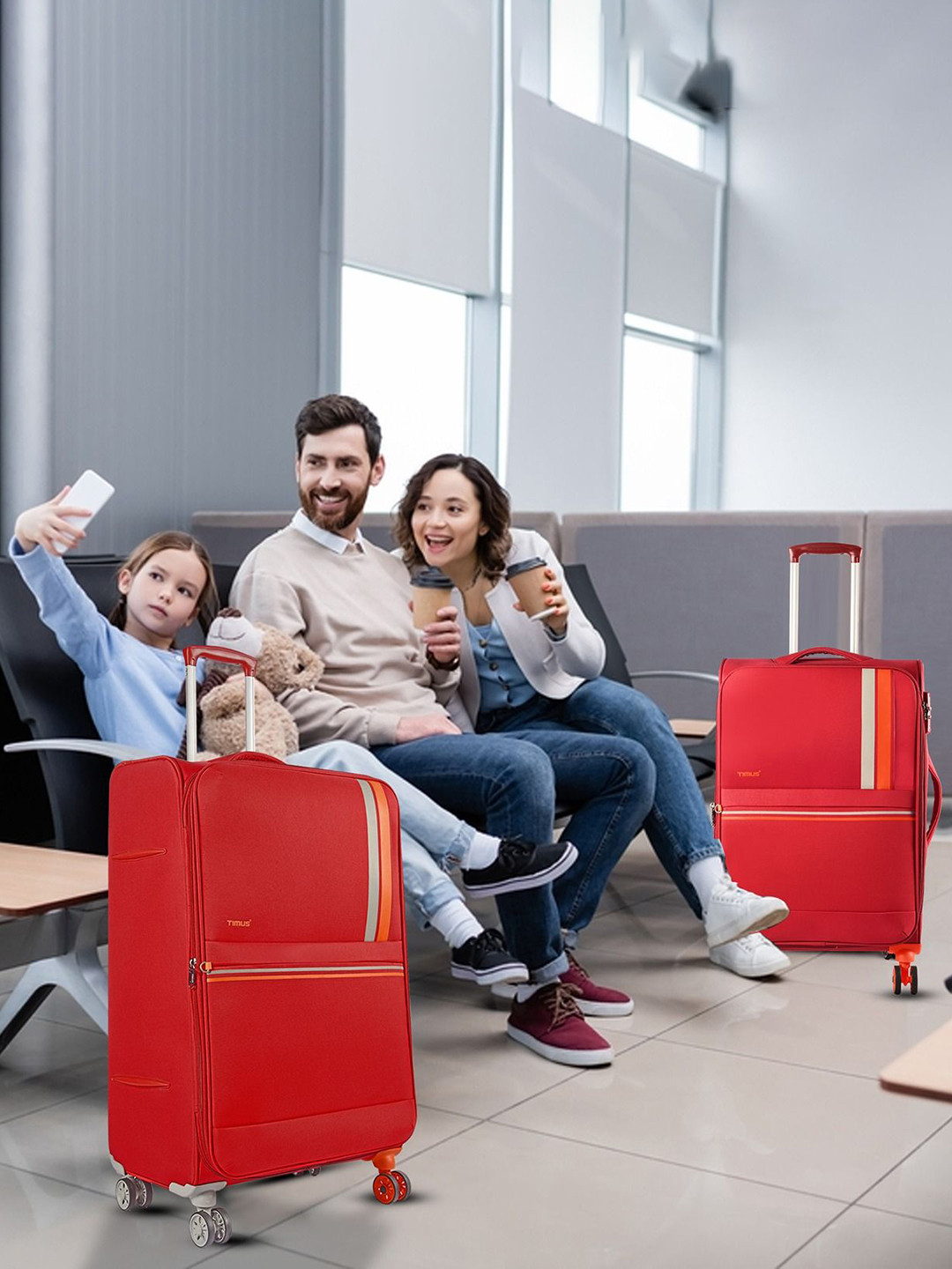 Timus Soft Luggage Set Of 2 Soft Sided Trolley Bag