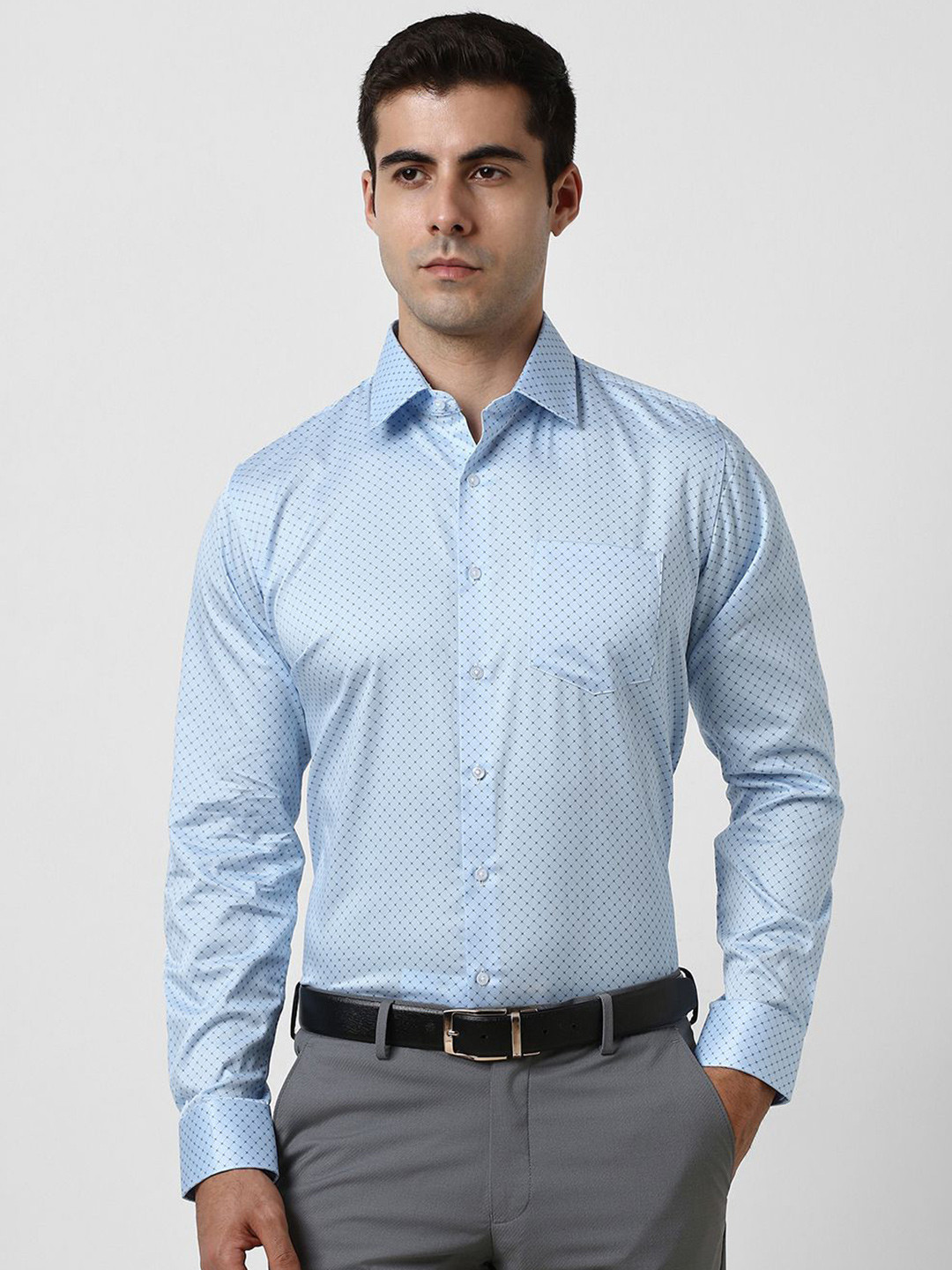 Van Heusen Men Slim Fit Printed Formal Shirt
